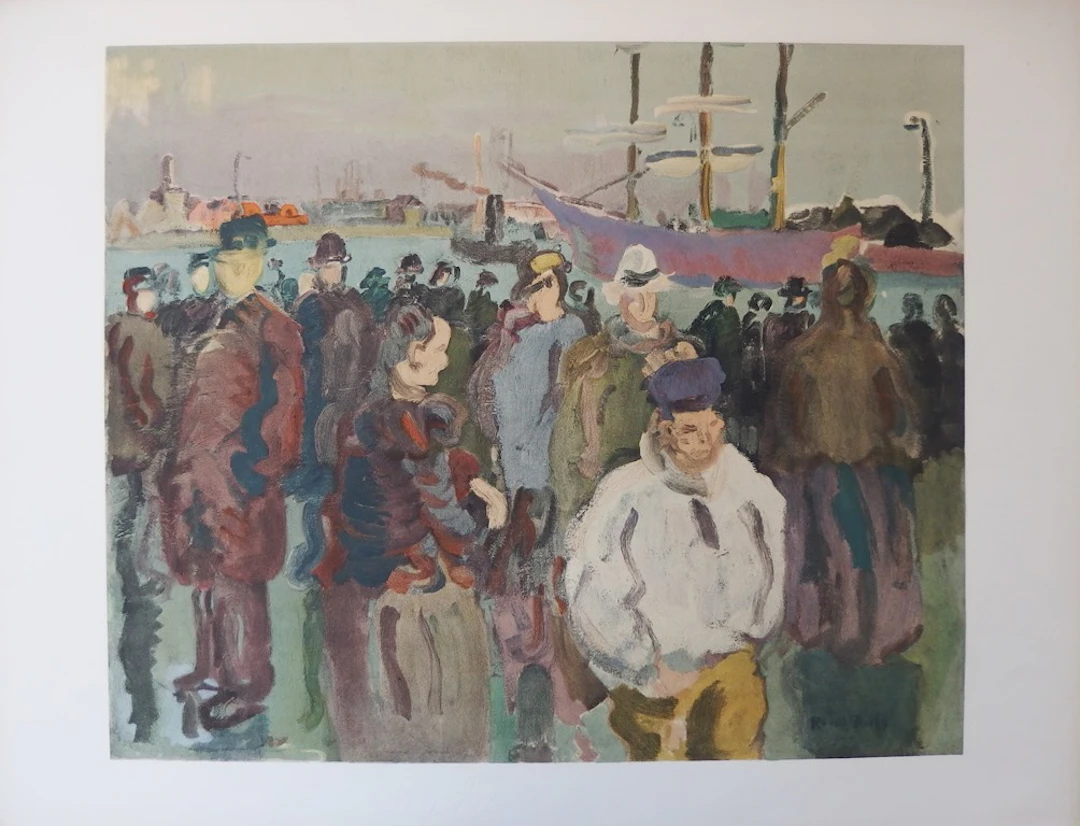 Raoul DUFY - Quai à Rouen, Lithographie signée