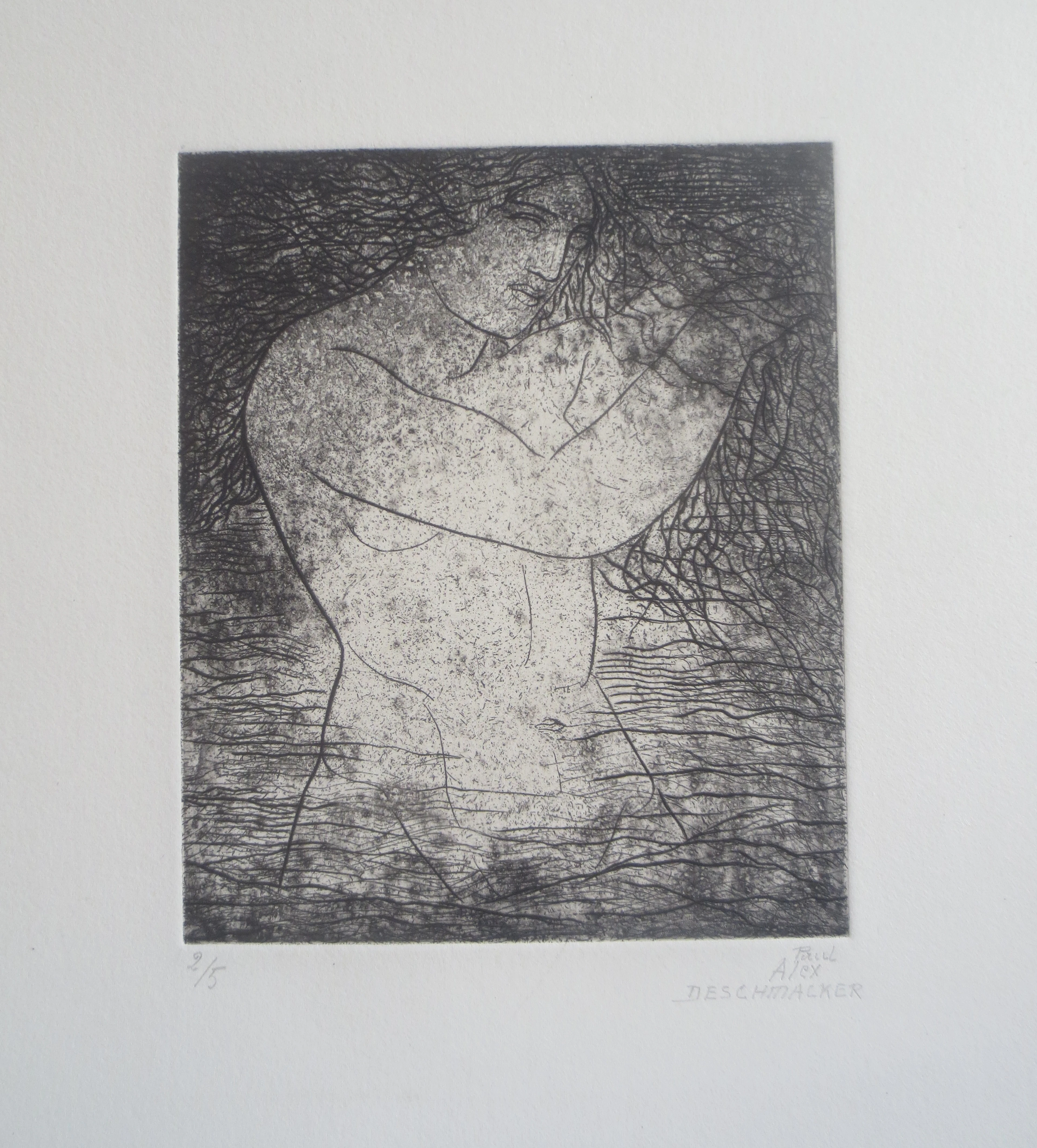 Paul Alex DESCHMACKER - Sans titre - Gravure signée au crayon