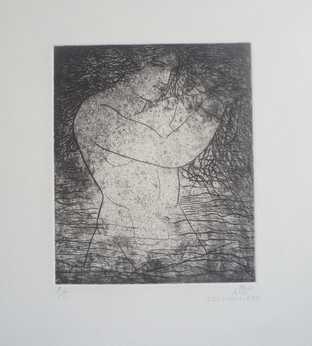 Paul Alex DESCHMACKER - Sans titre - Gravure signée au crayon