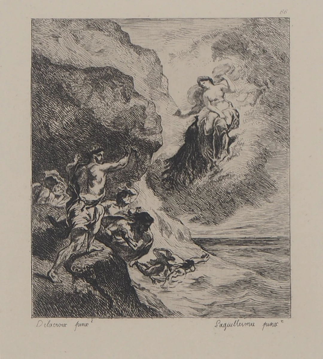 Eugène DELACROIX (d’après) - L’hiver, 1873 - Gravure signée