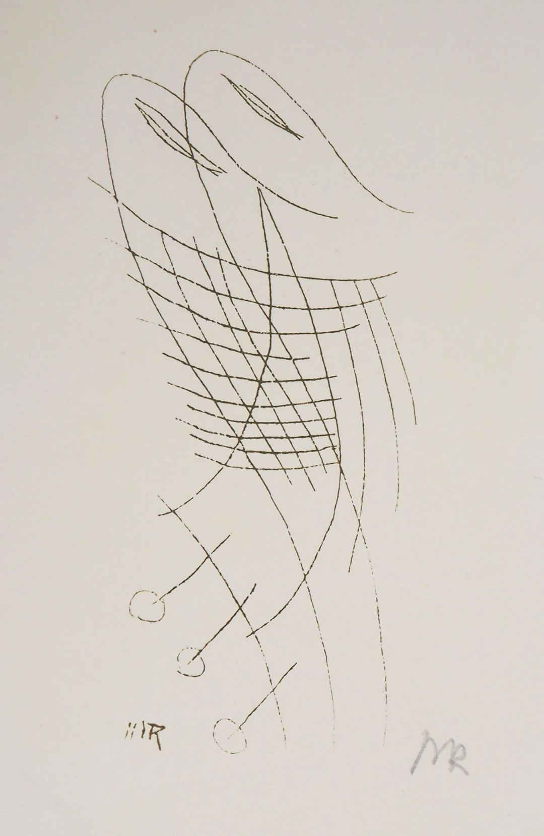 Man RAY : Poissons oniriques, Lydie, 1969 - Gravure originale signée au cayon