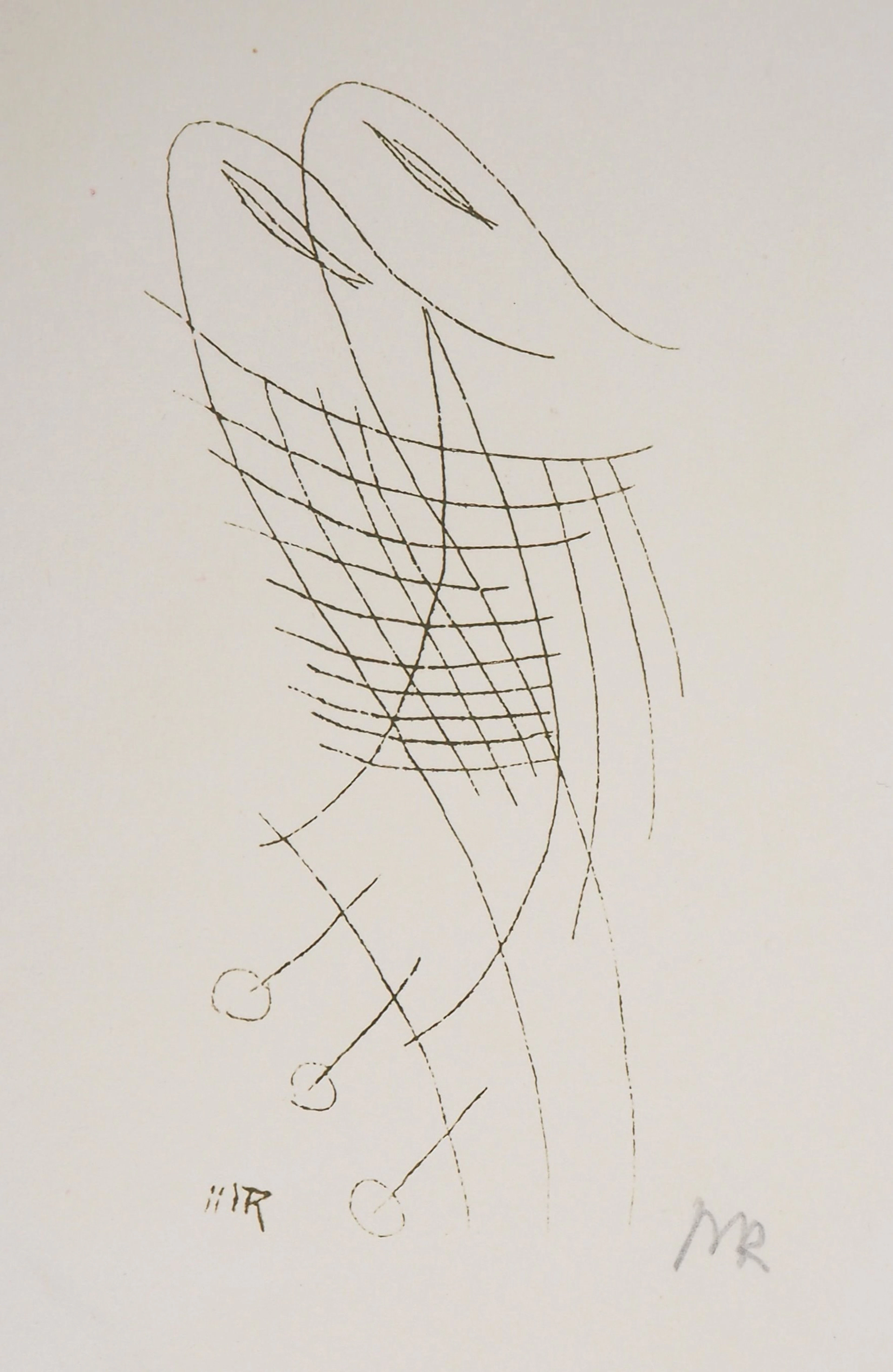 Man RAY : Poissons oniriques, Lydie, 1969 - Gravure originale signée au cayon