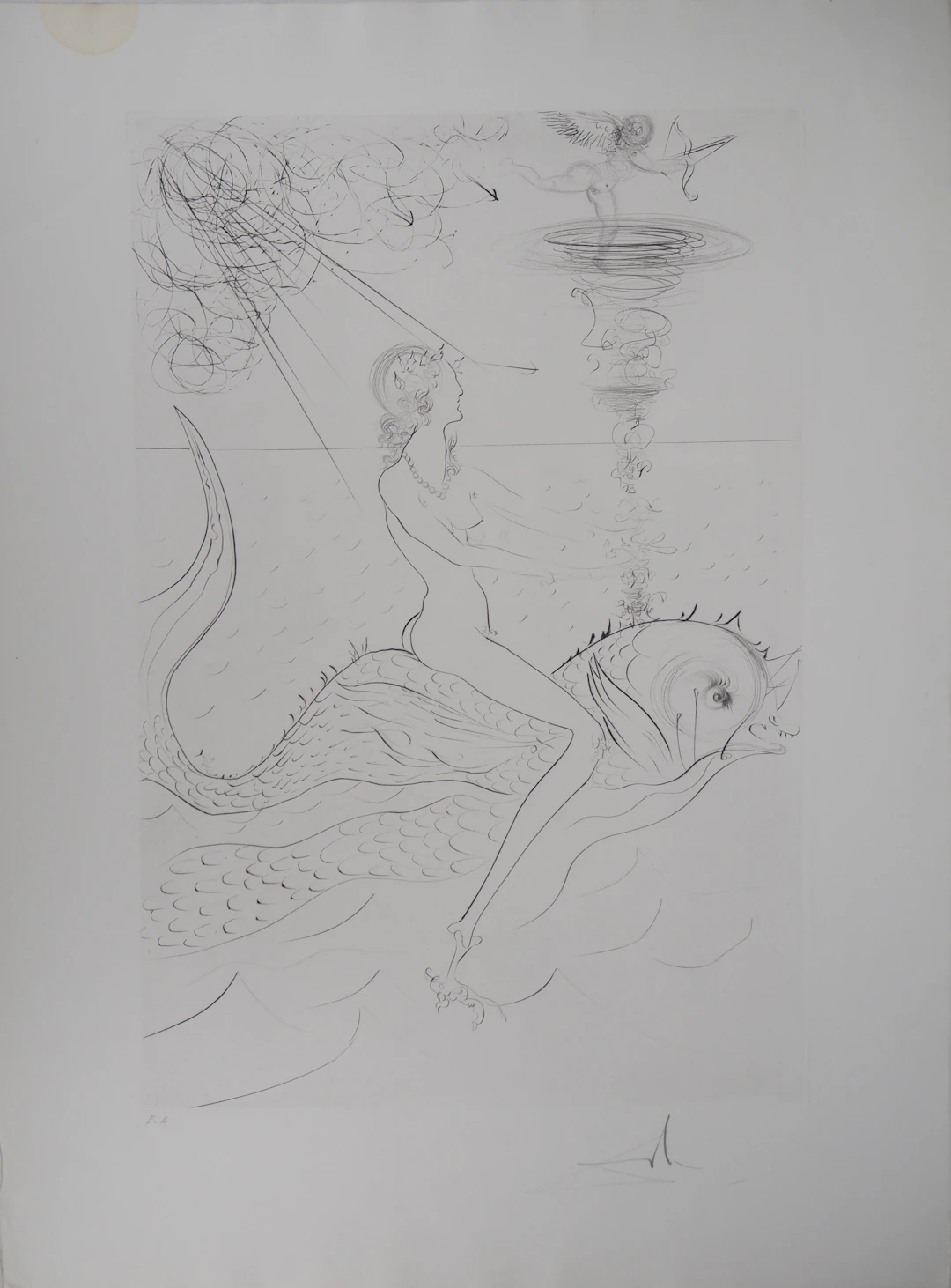 Salvador DALI - Mythologie Nouvelle, Vénus au dauphin - Gravure originale