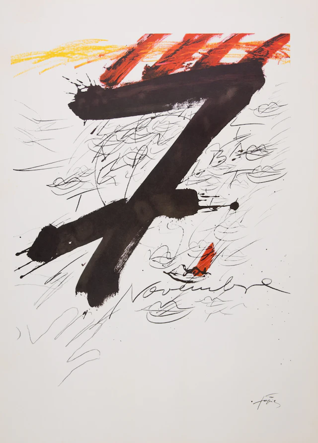 Antoni TAPIES : Catalunya , 7 novembre - Lithographie originale signée