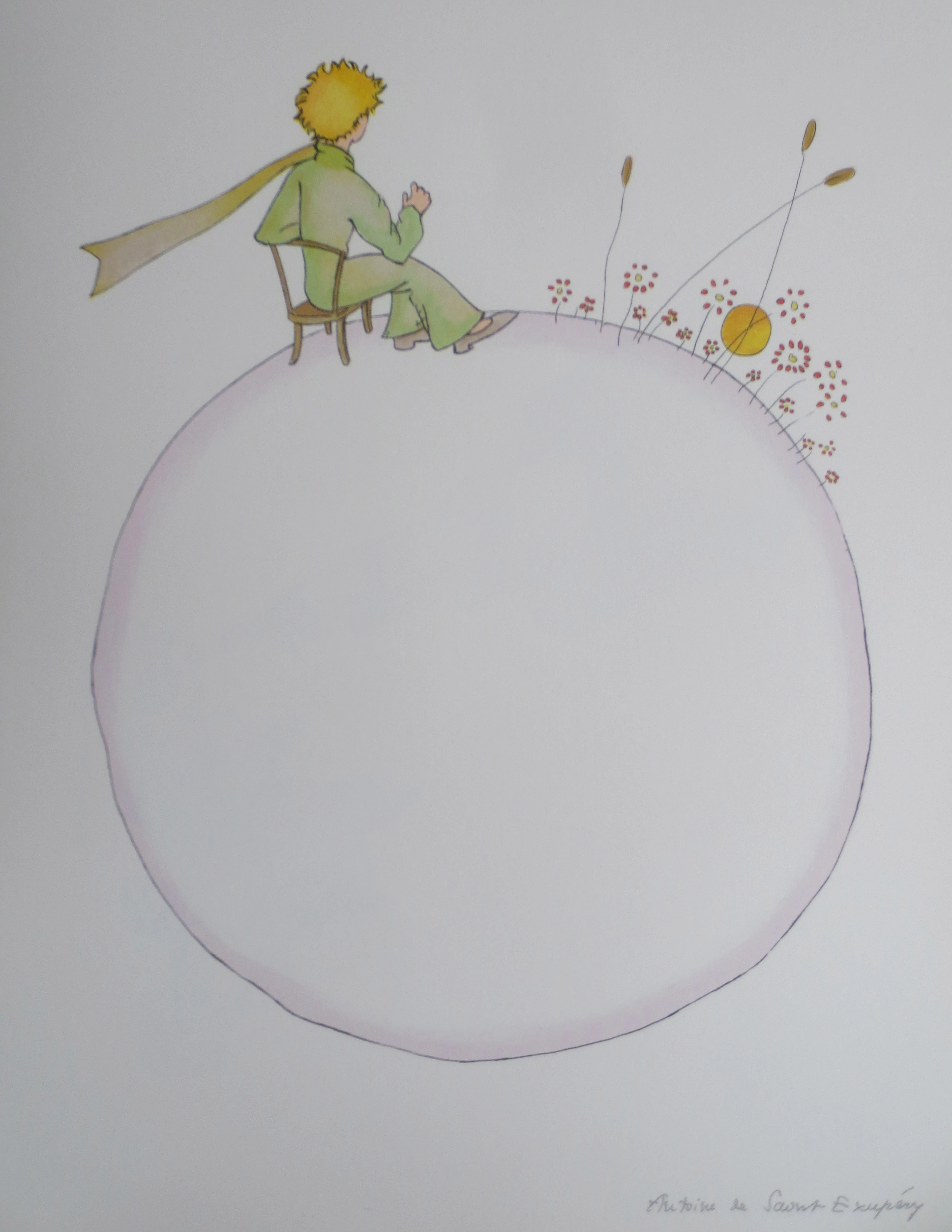 Antoine DE SAINT-EXUPERY (d’après) - Le coucher du soleil - Lithographie