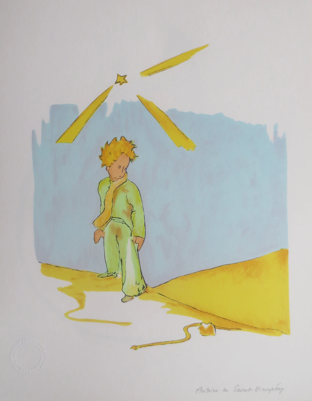 Antoine DE SAINT-EXUPERY (d’après) - Le Petit Prince et le Serpent