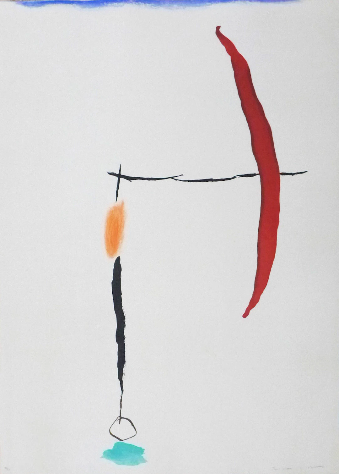 Josep Maria RIERA I ARAGO - Avio en angulo con amarillo, 2010, gravure