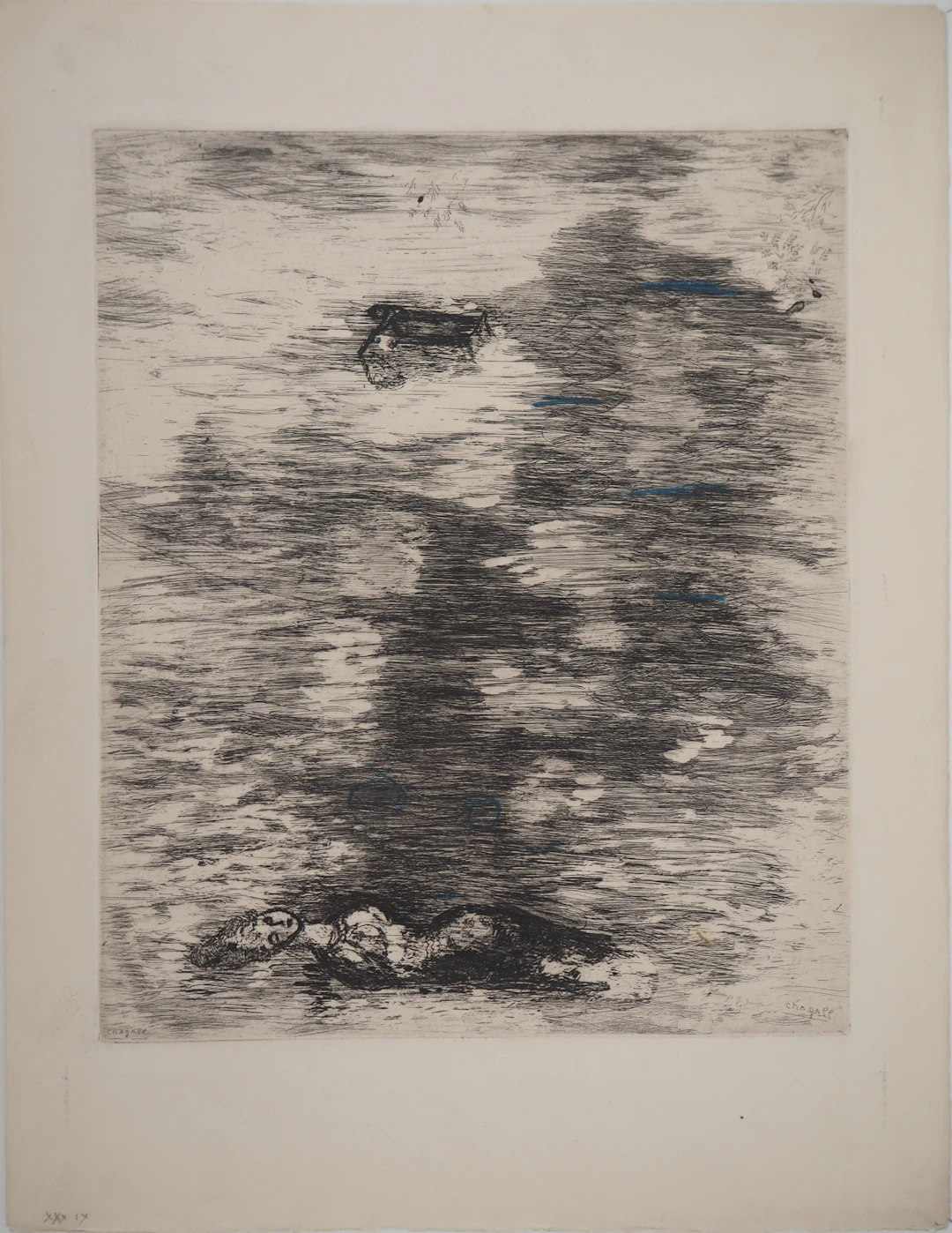 Marc CHAGALL - Femme dans la rivière - Gravure originale signée