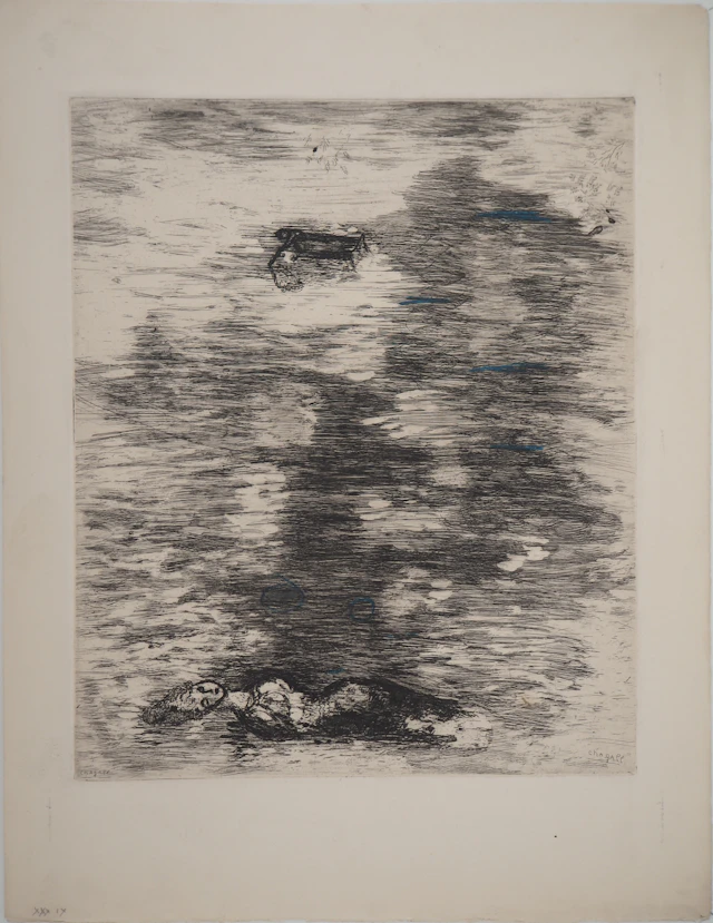 Marc CHAGALL - Femme dans la rivière - Gravure originale signée