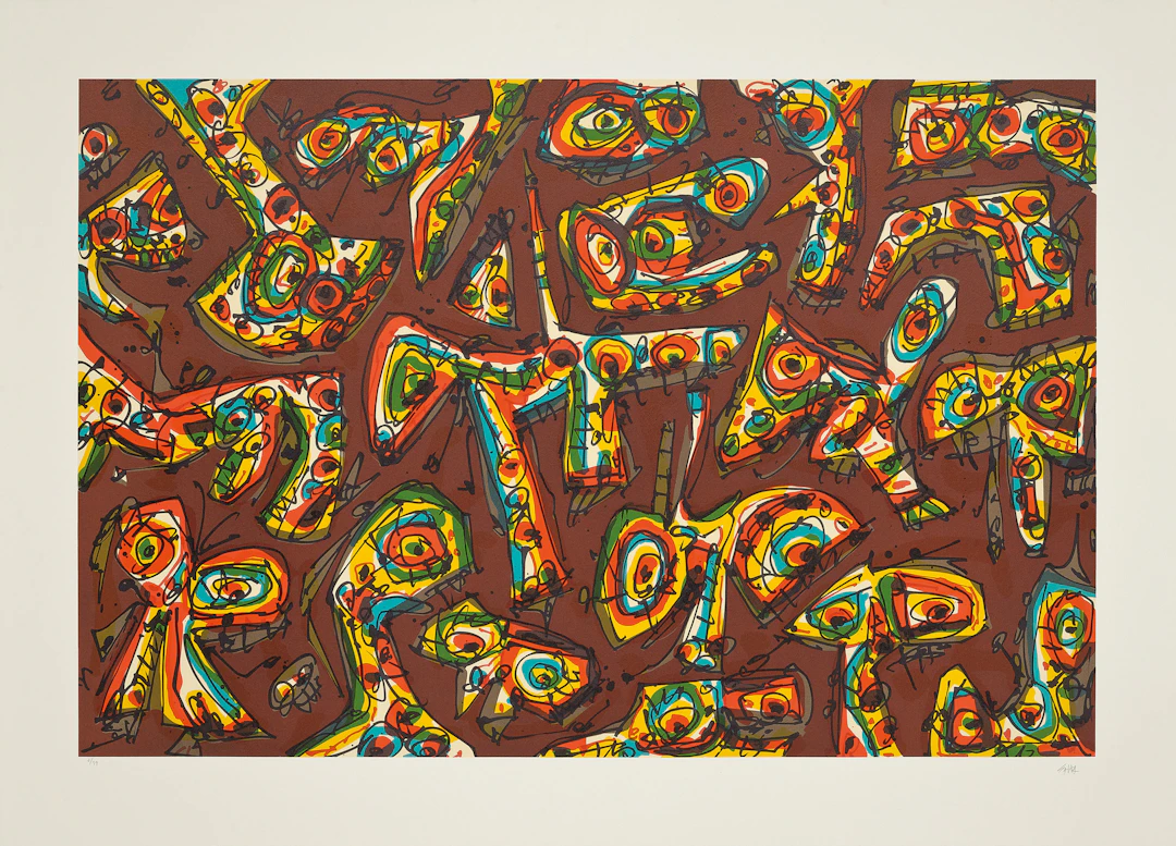 Antonio SAURA - Abierta 10, 1989 - Lithographie signée au crayon