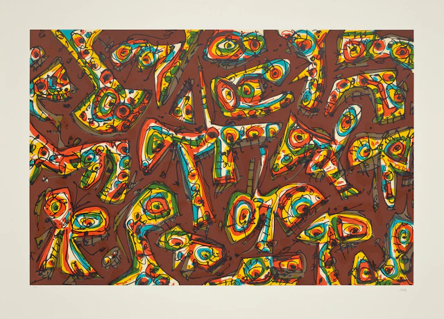 Antonio SAURA - Abierta 10, 1989 - Lithographie signée au crayon