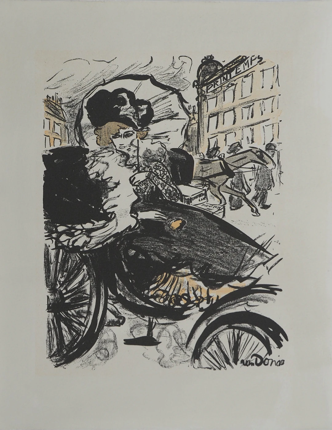 Kees VAN DONGEN (d’après) : En route pour les grands magasins, Lithographie