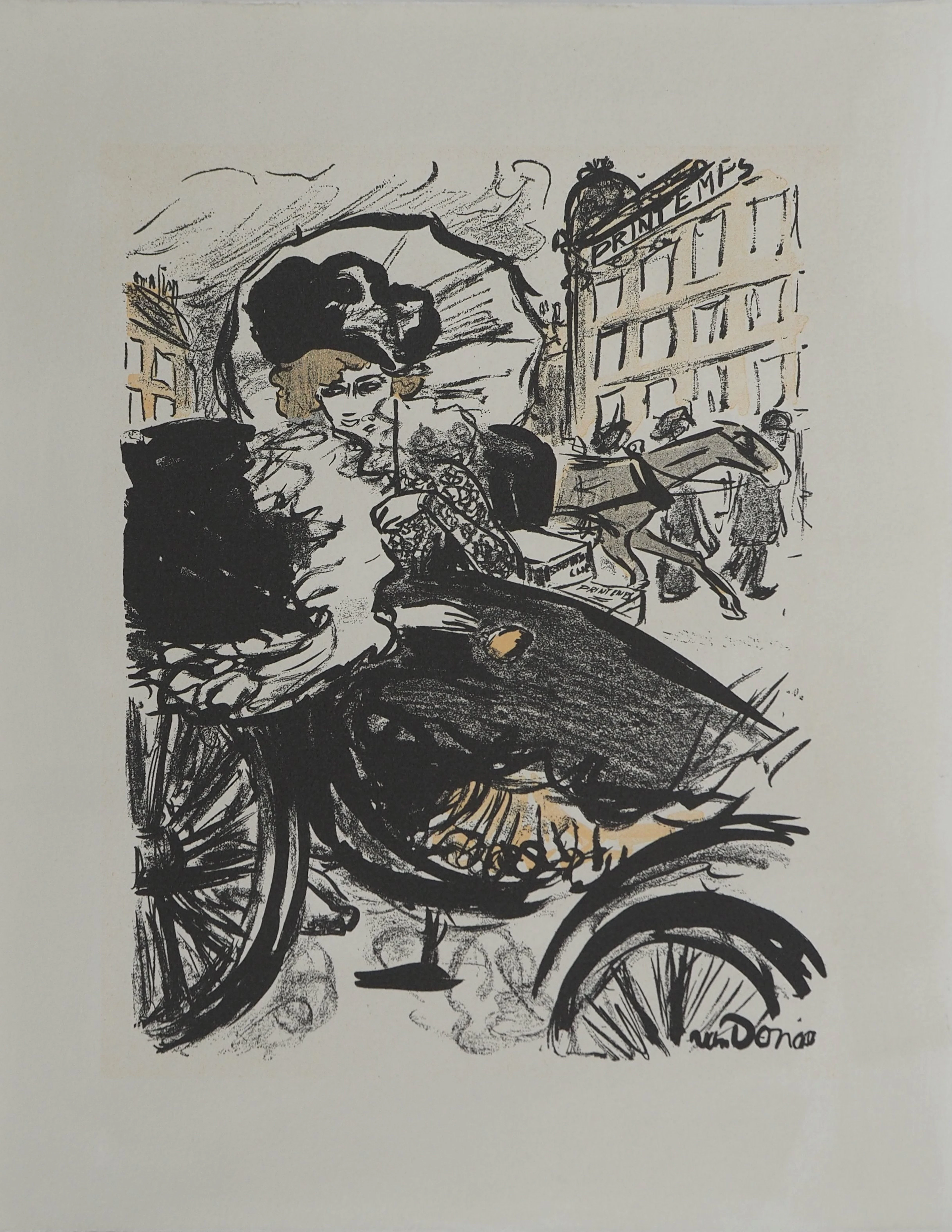 Kees VAN DONGEN (d’après) : En route pour les grands magasins, Lithographie