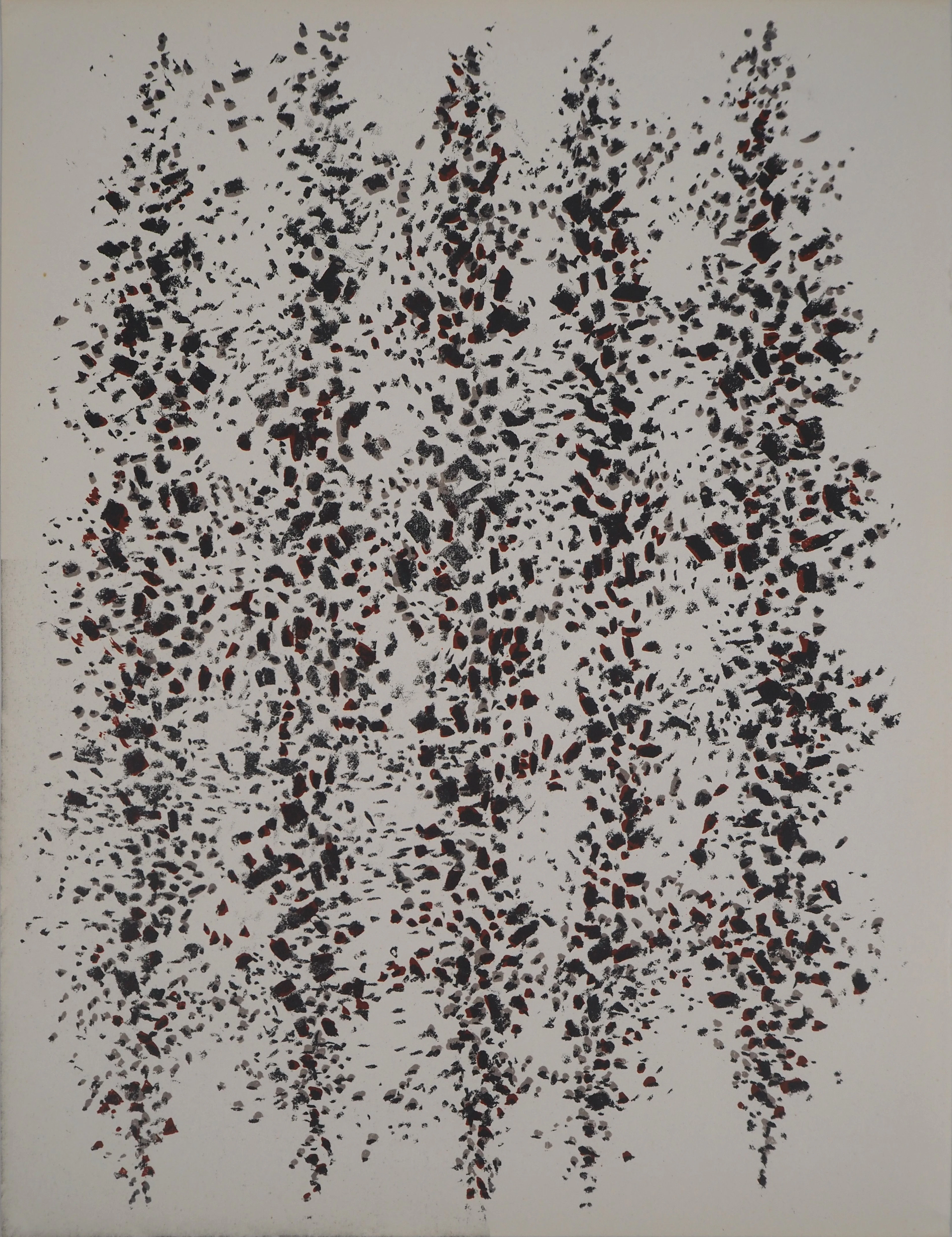 Mark TOBEY - Composition en couleurs, 1955 - Lithographie originale
