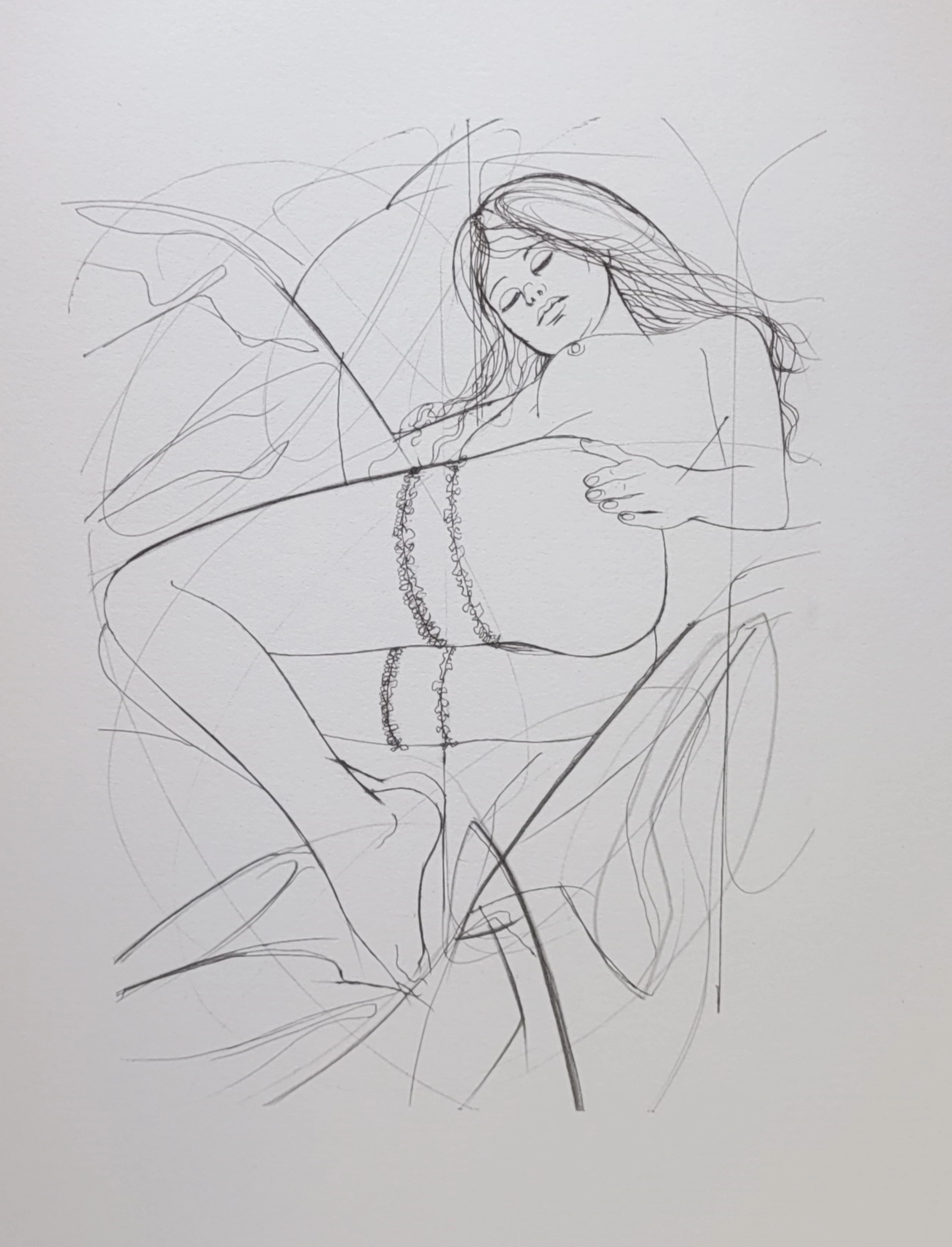 Jean Baptiste VALADIE - Repos - Lithographie