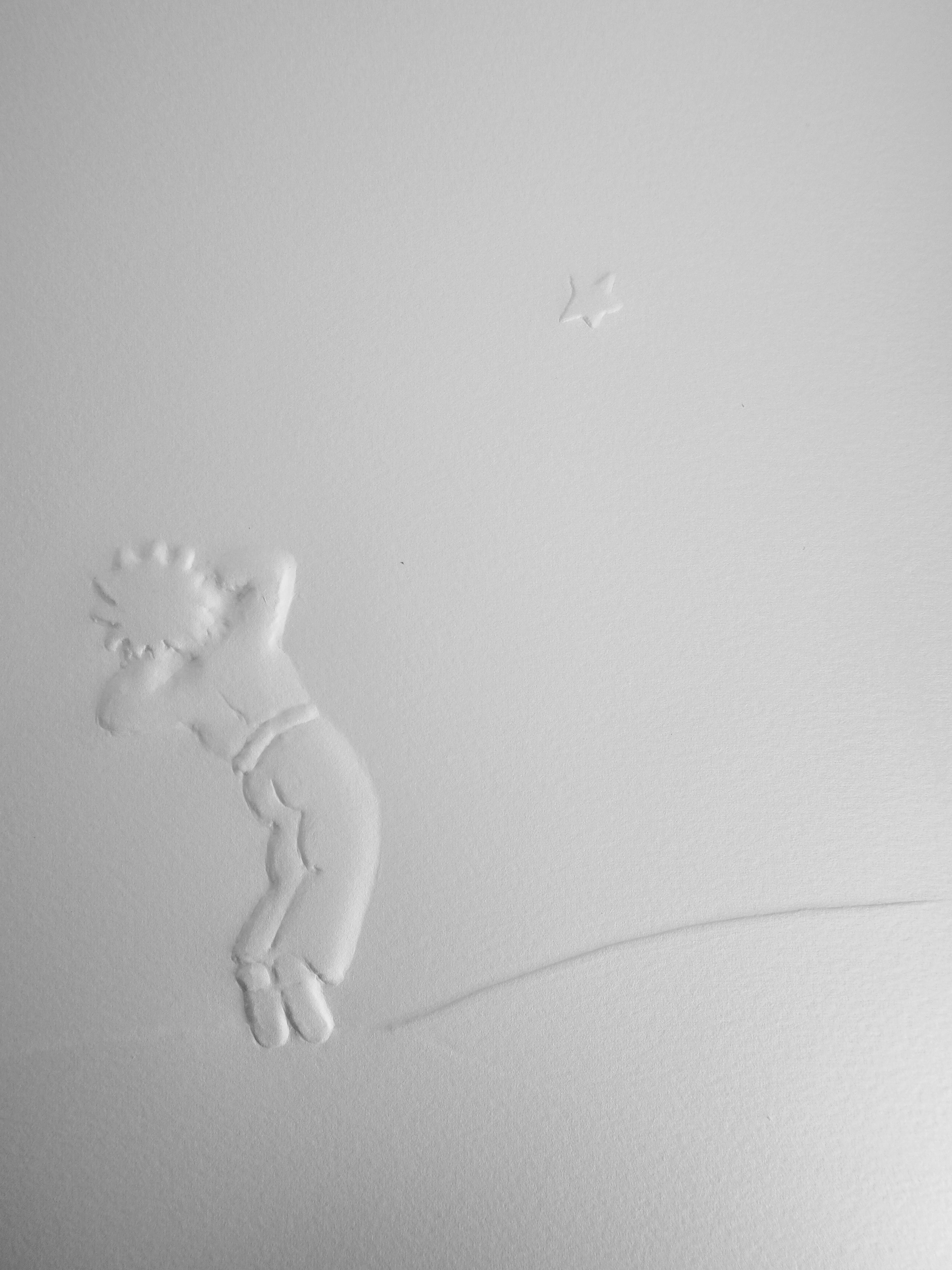 Antoine DE SAINT-EXUPERY : Le rêve du petit prince - Gravure sur bois