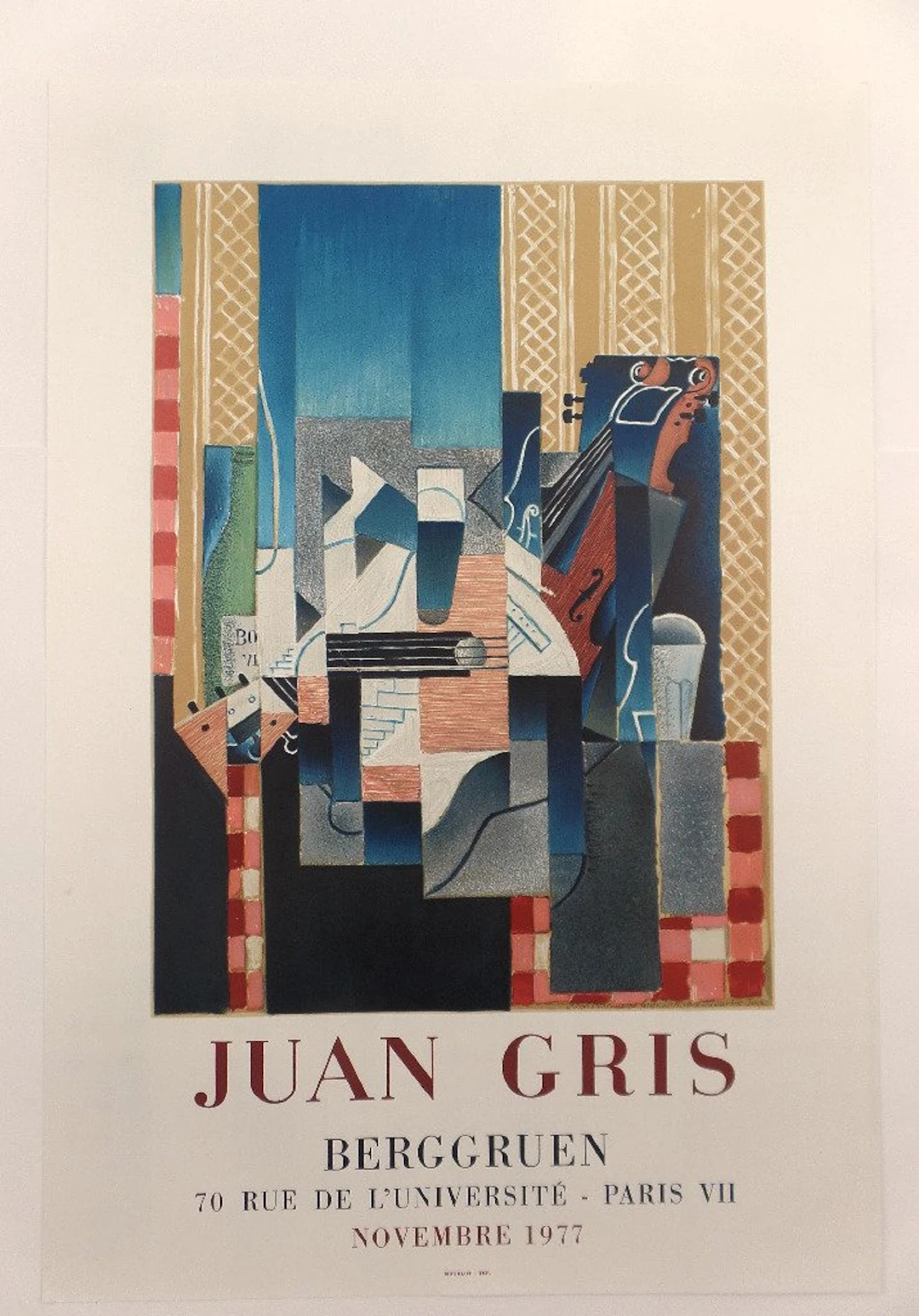 Juan Gris (1987-1927) d’après - Exposition Berggruen, novembre 1977