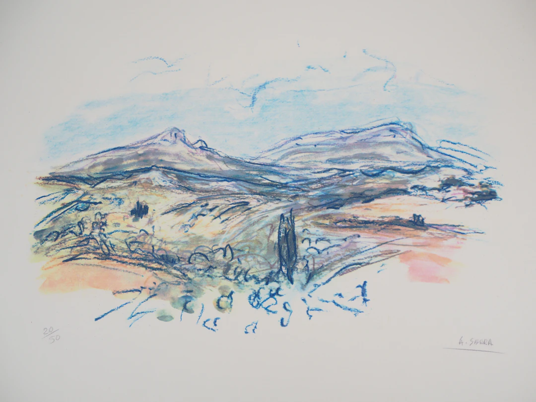 Antoine SERRA: Vue de la Sainte Victoire - Sérigraphie originale signée