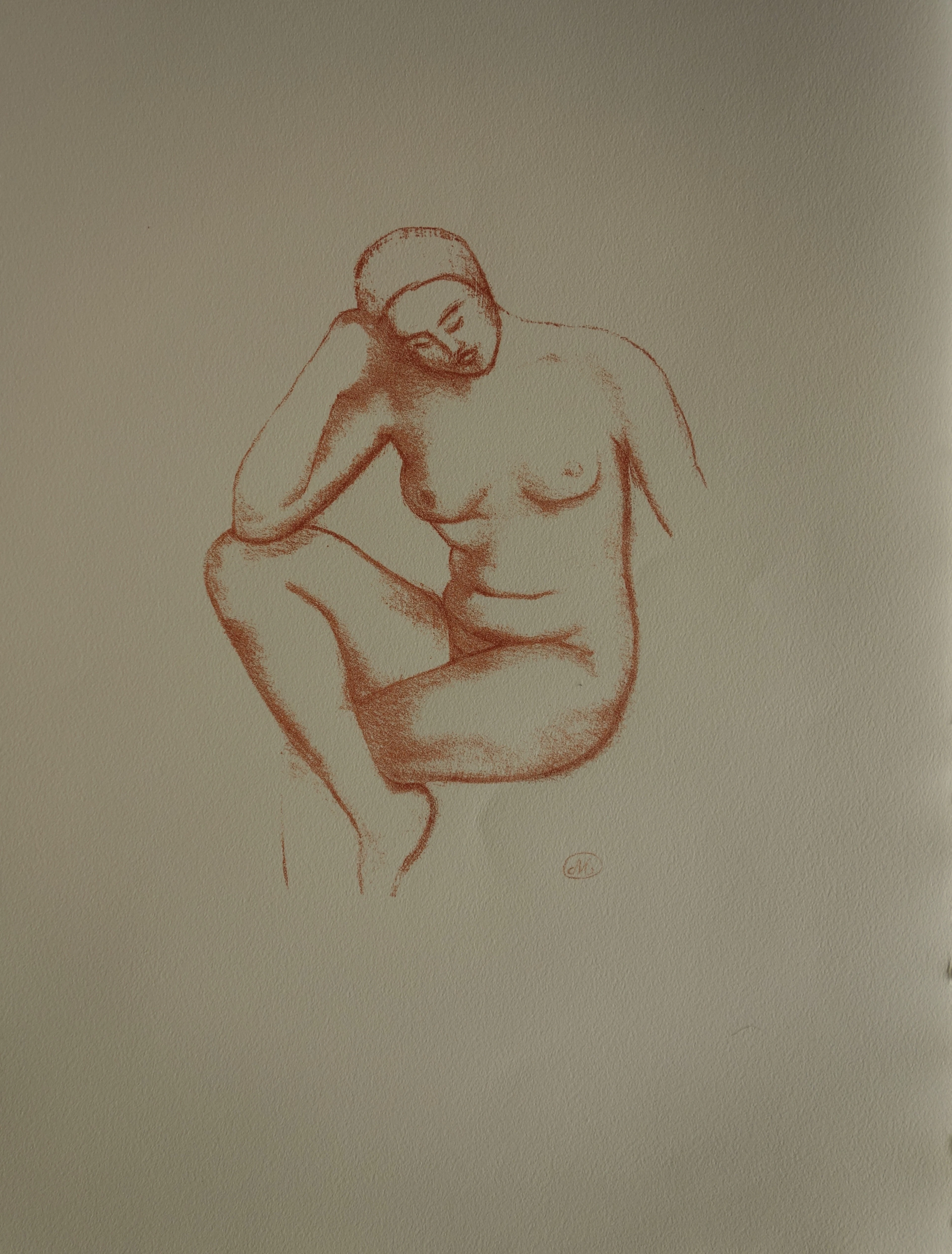 Aristide MAILLOL (d’après) : Nu assis - Lithographie signée