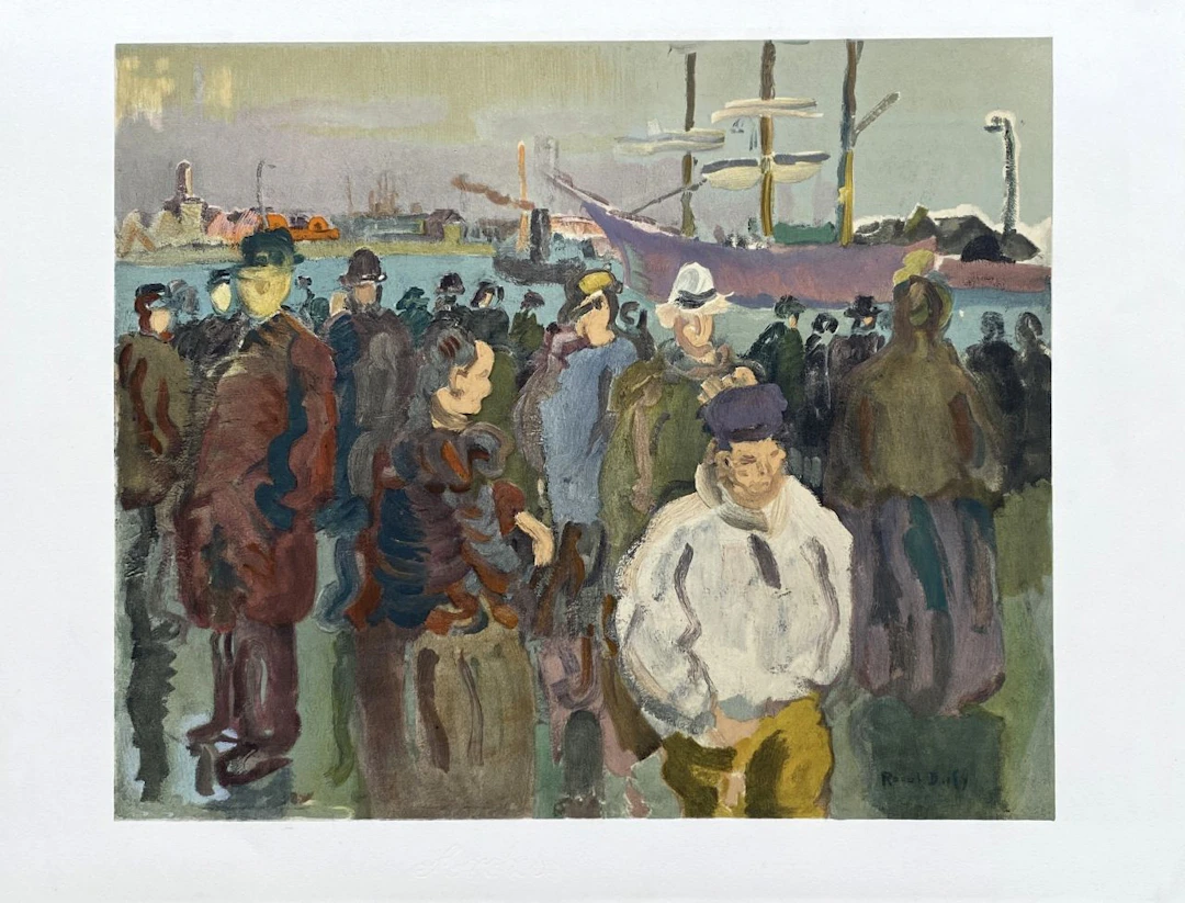 Raoul DUFY (d’après) - Quai de Rouen - Lithographie signée dans la planche