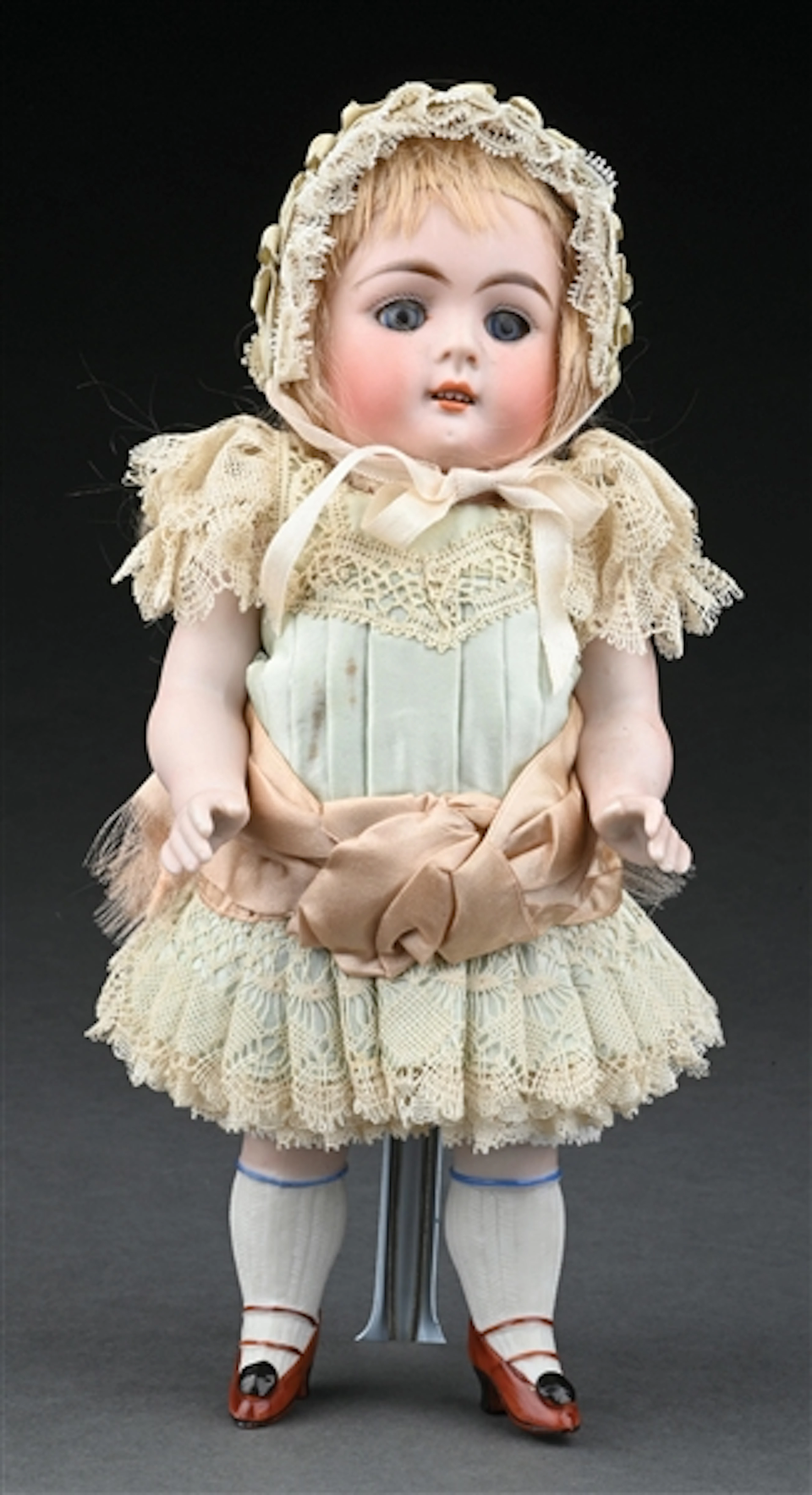UNUSUAL & LOVELY ALL BISQUE DOLL INCISED "206"