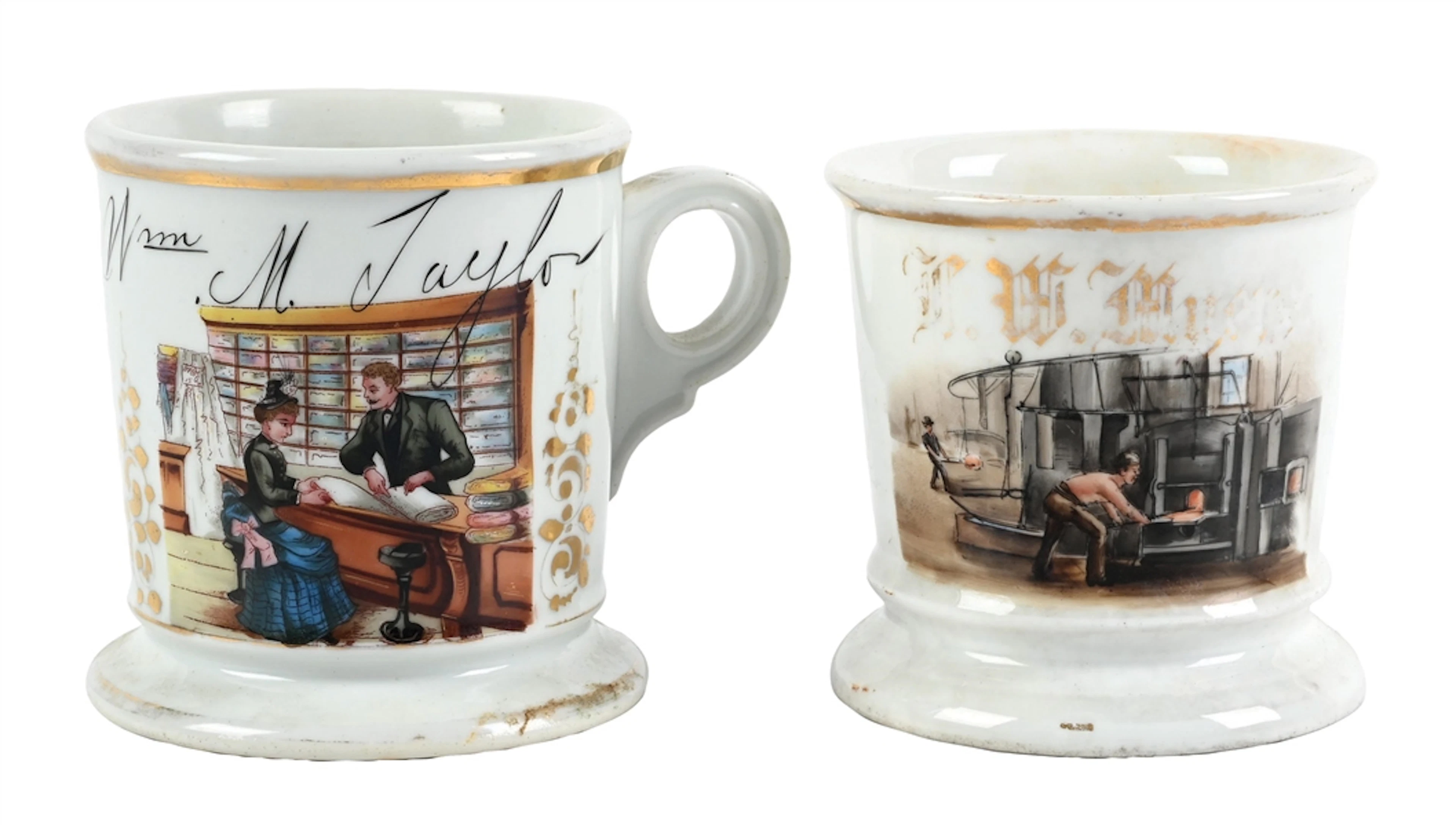LOT OF 2: SHAVING MUGS