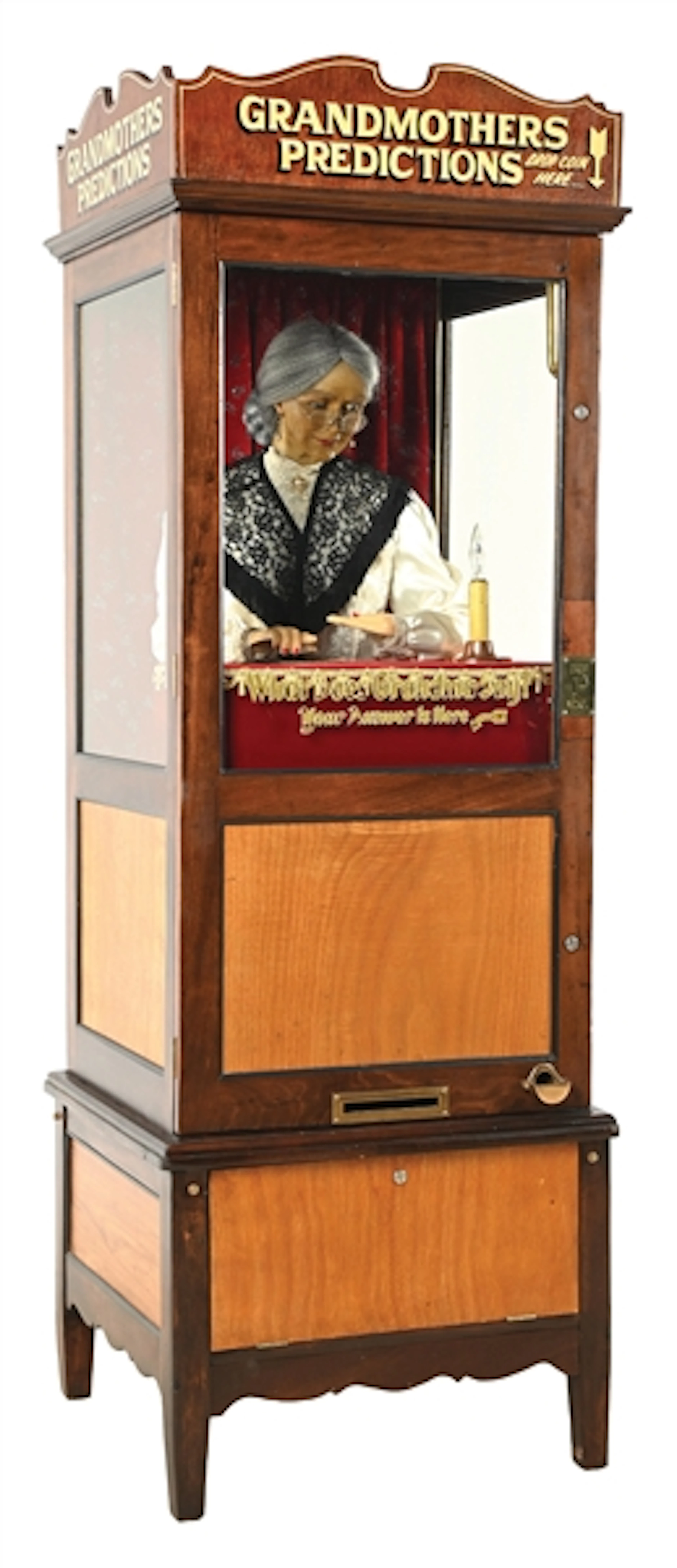 5¢ GRANDMOTHERS PREDICTION CLEVELAND FORTUNE TELLING PENNY ARCADE MACHINE
