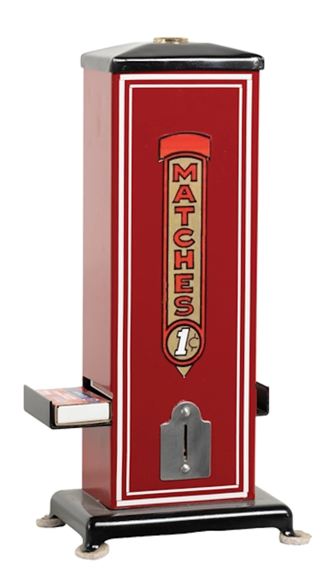 1¢ NORTHWESTERN BOXED MATCH VENDING MACHINE