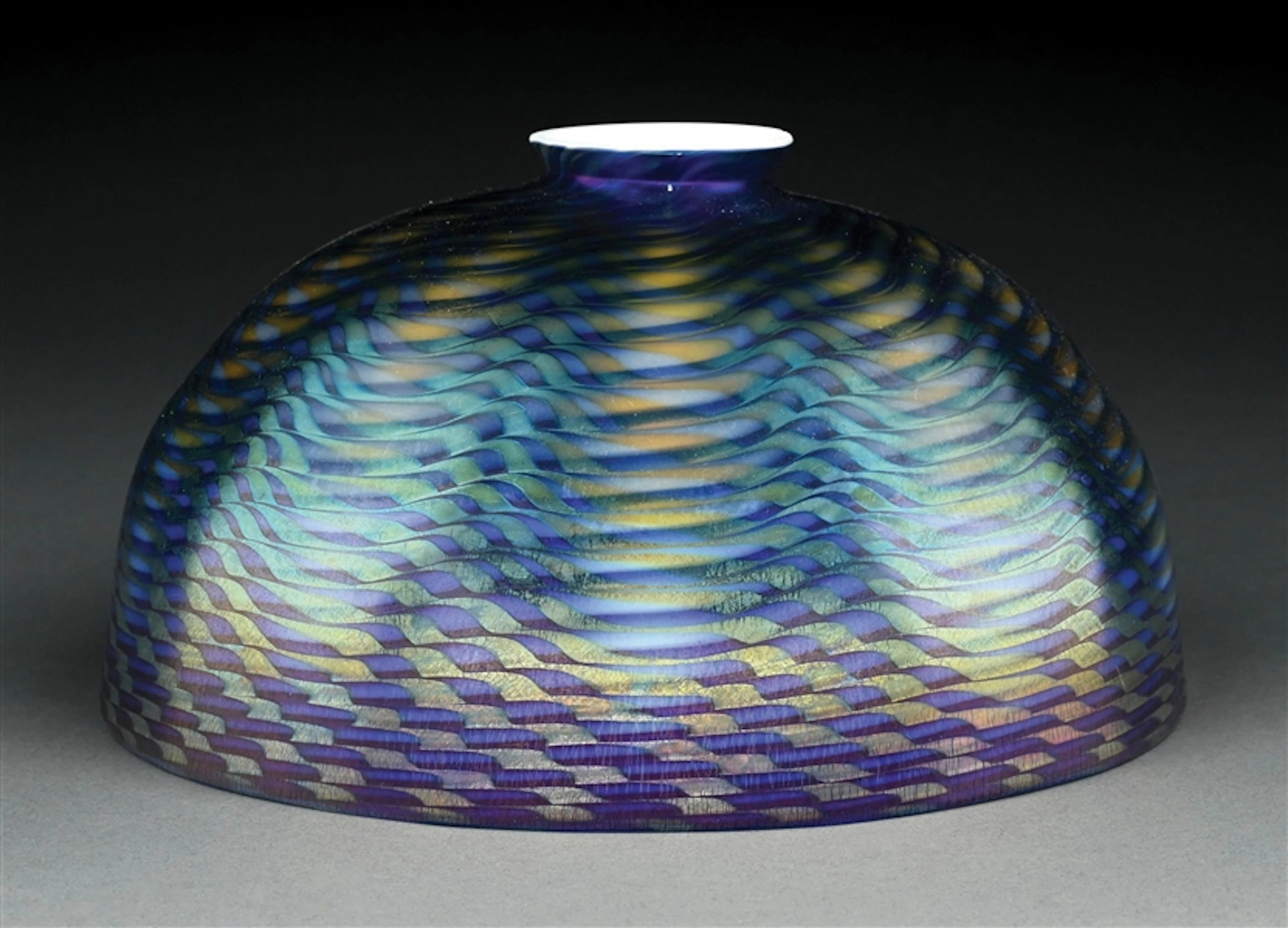 TIFFANY STUDIOS BLUE DAMASCENE LAMP SHADE