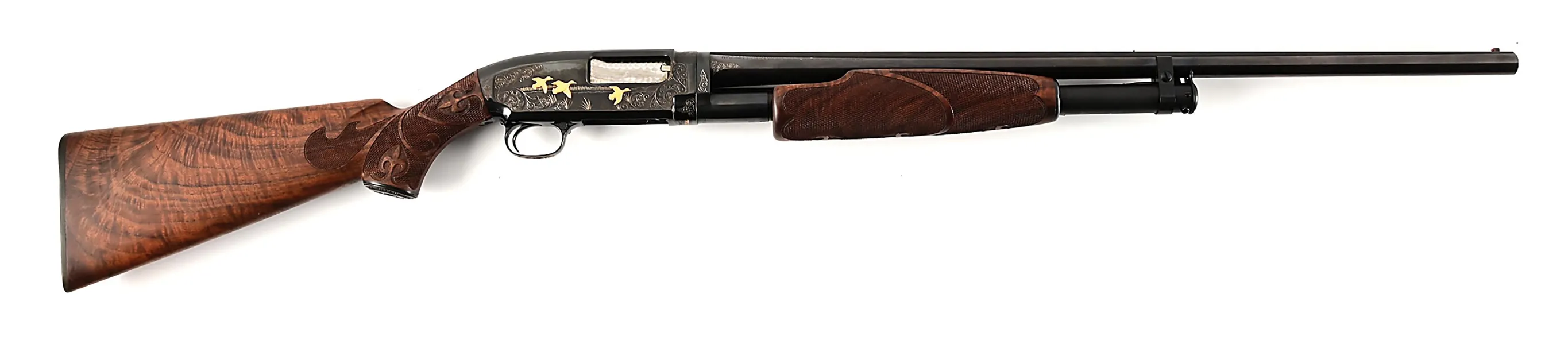 (C) ENGRAVED WINCHESTER MODEL 12 SKEET 28 GAUGE SLIDE ACTION SHOTGUN ...