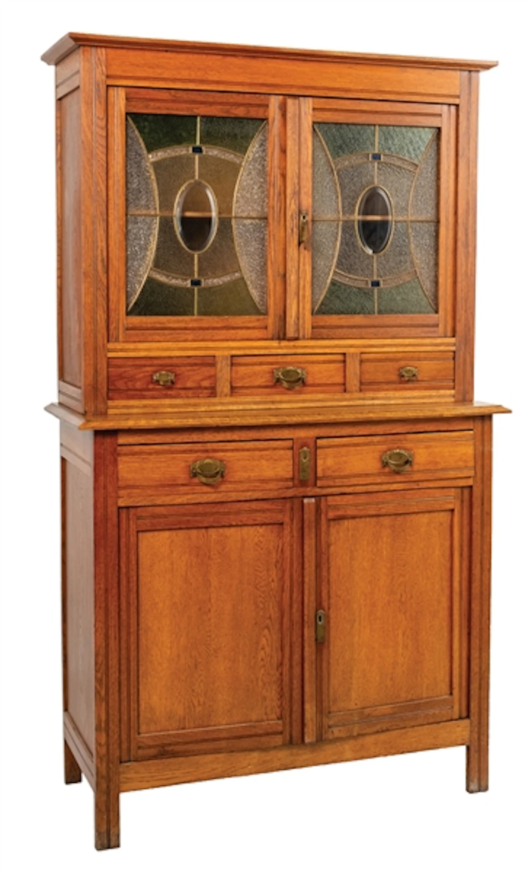 LARGE OAK HUTCH DISPLAY CABINET