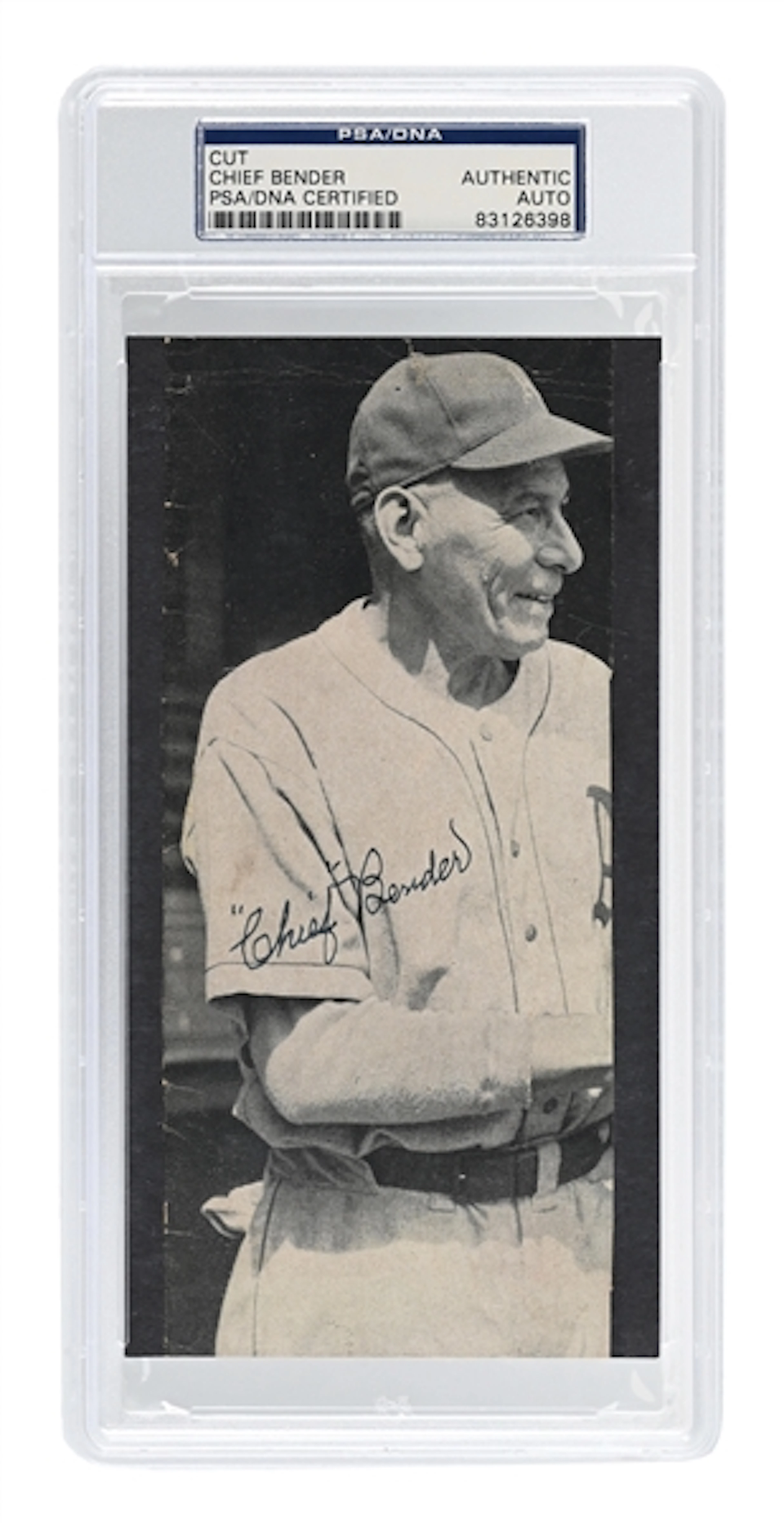 CHIEF BENDER SIGNED PHOTO PSA/DNA