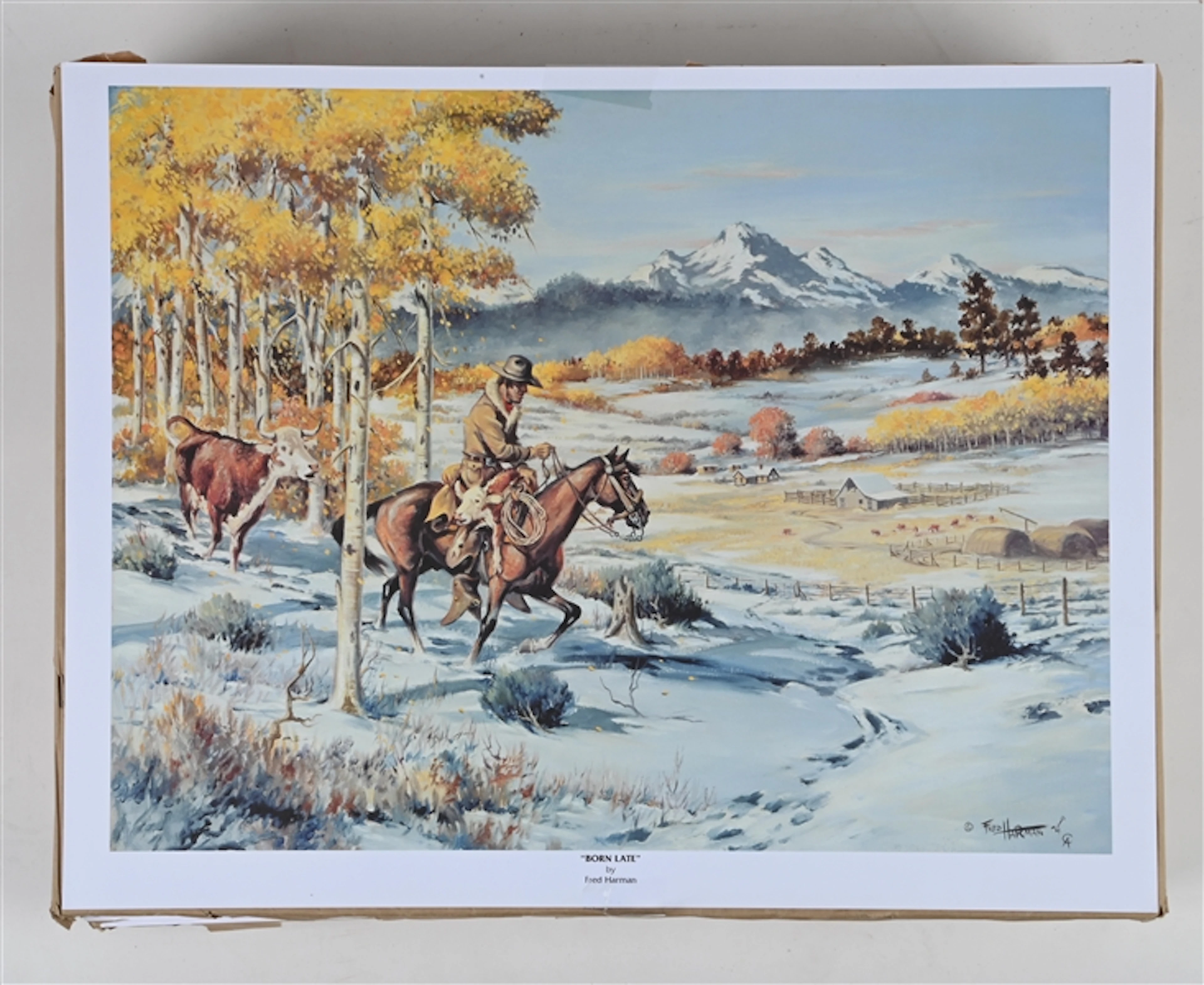 LOT OF APPROXIMATELY 320 "BORN LATE" BY FRED HARMAN PRINTS