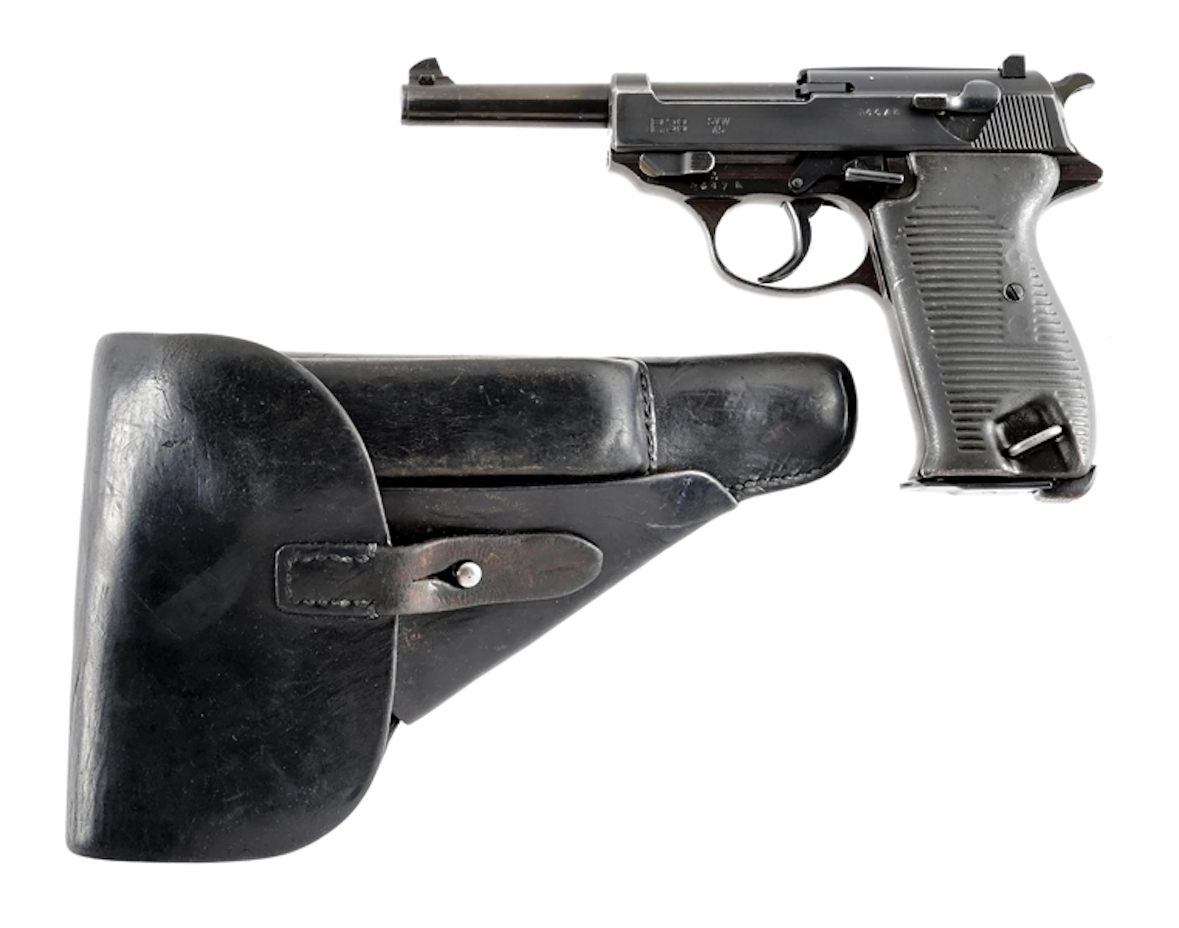 (C) FRENCH SVW 45 P.38 9MM SEMI-AUTOMATIC PISTOL WITH HOLSTER AND
