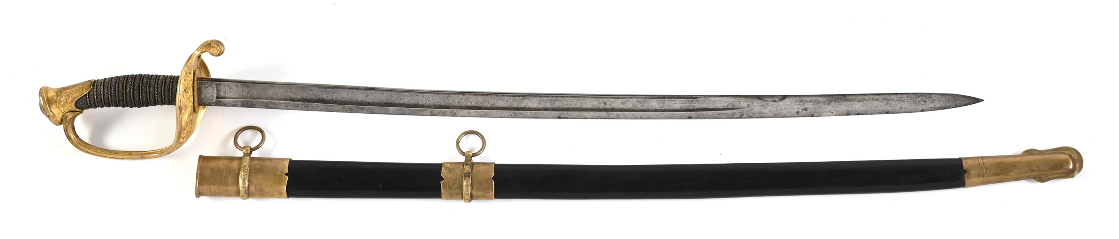 US CIVIL WAR M1850 FOOT OFFICER'S SWORD BY AMES.