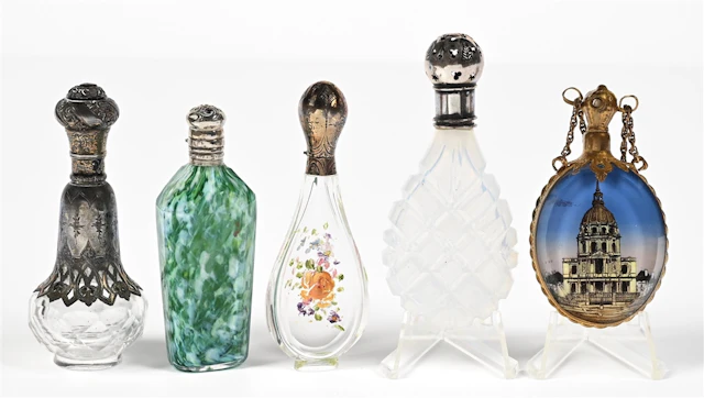 LOT OF 5: VARIOUS SMALL PERFUME BOTTLES