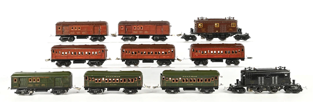 LOT OF 2: AMERICAN FLYER PREWAR O. GAUGE NO. 3020 PASSENGER SETS
