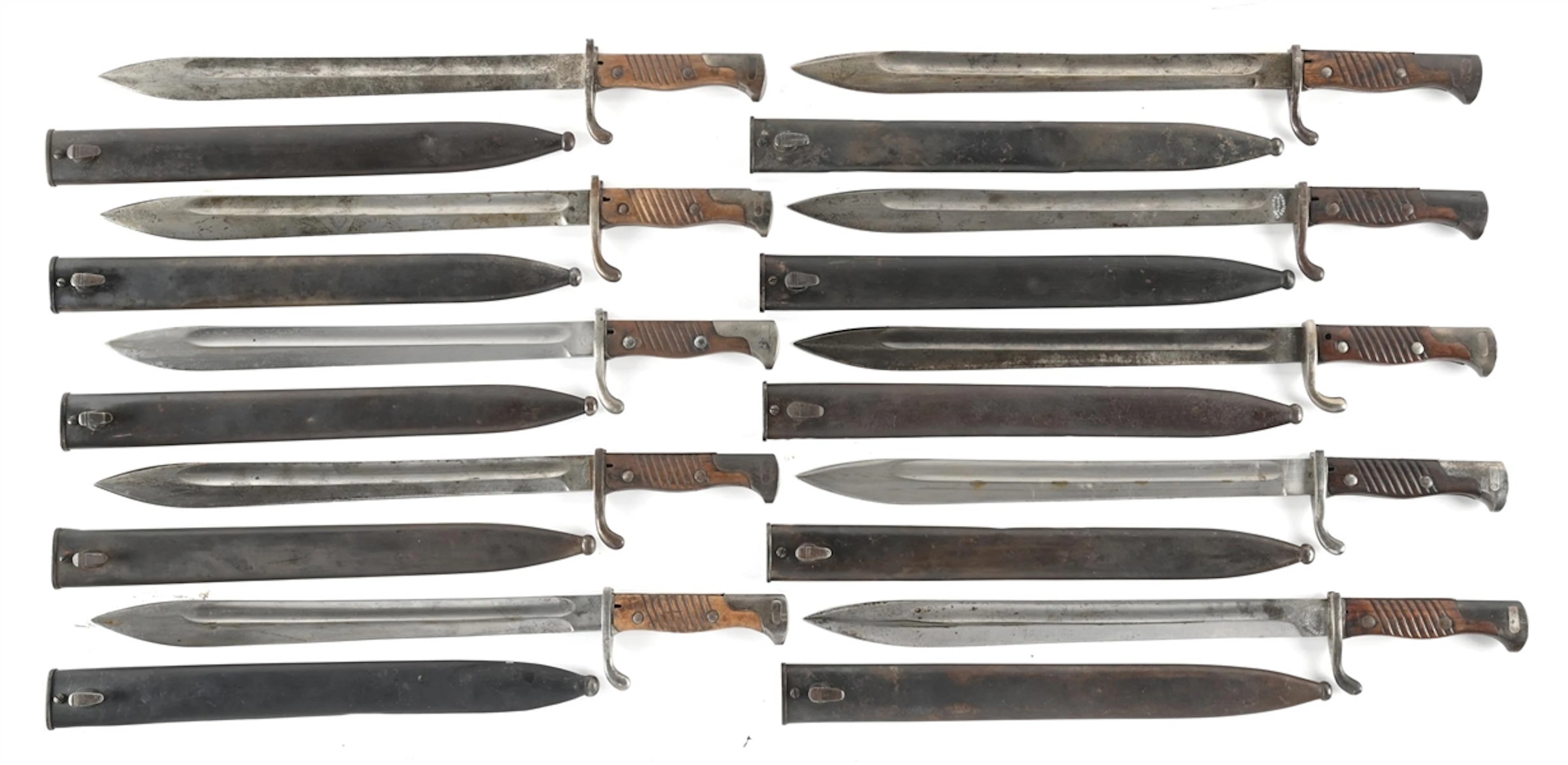 LOT OF 10: IMPERIAL GERMAN M98/05 BAYONETS.