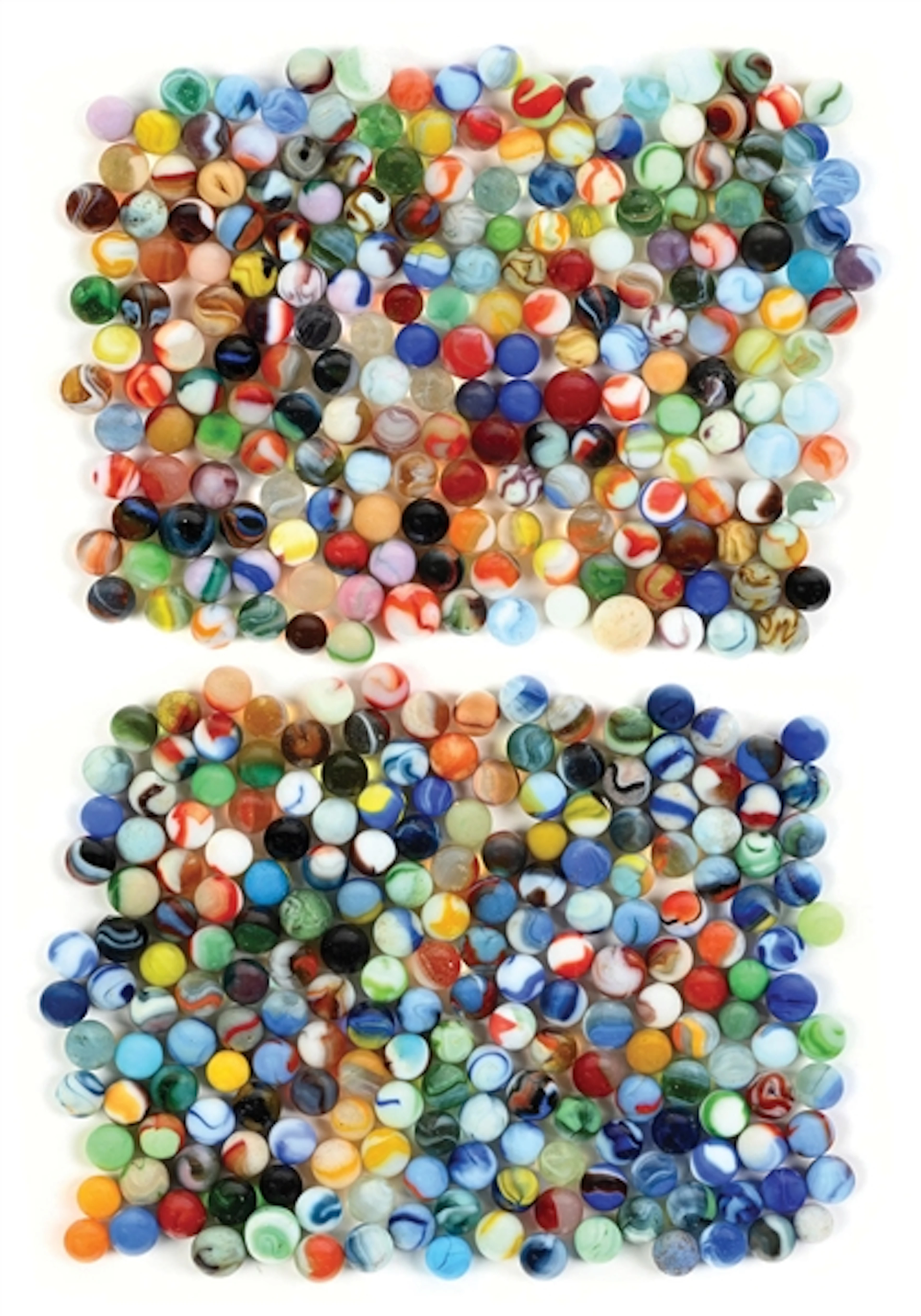 LARGE LOT OF VARIOUS MACHINE MADE MARBLES