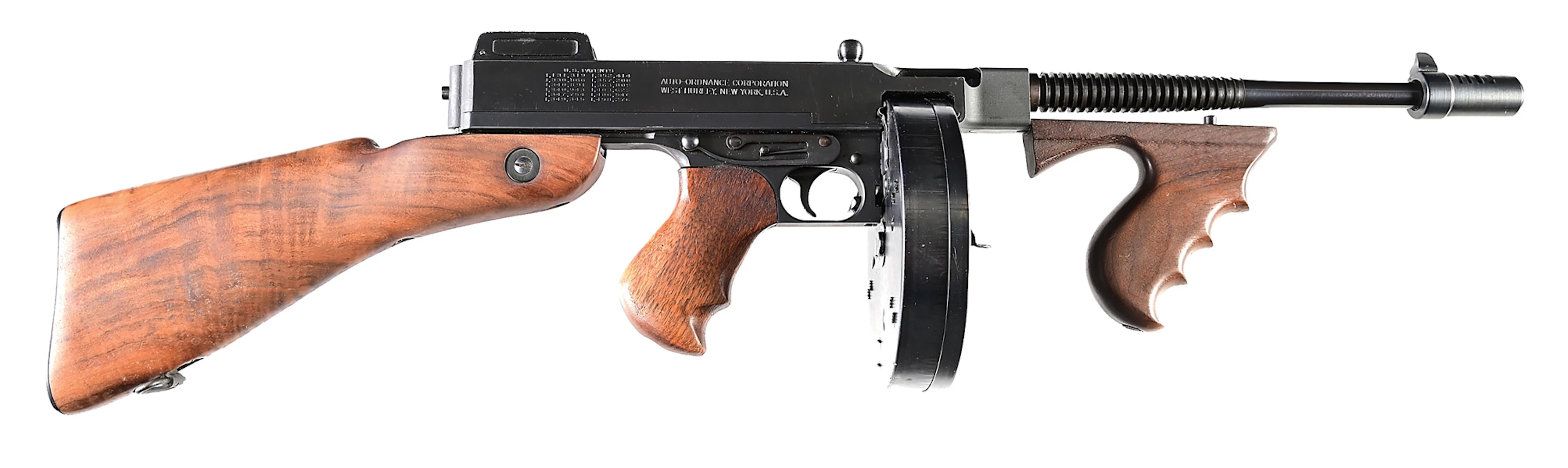 (N) WEST HURLEY AUTO ORDNANCE MODEL 1928 THOMPSON MACHINE GUN IN HARD