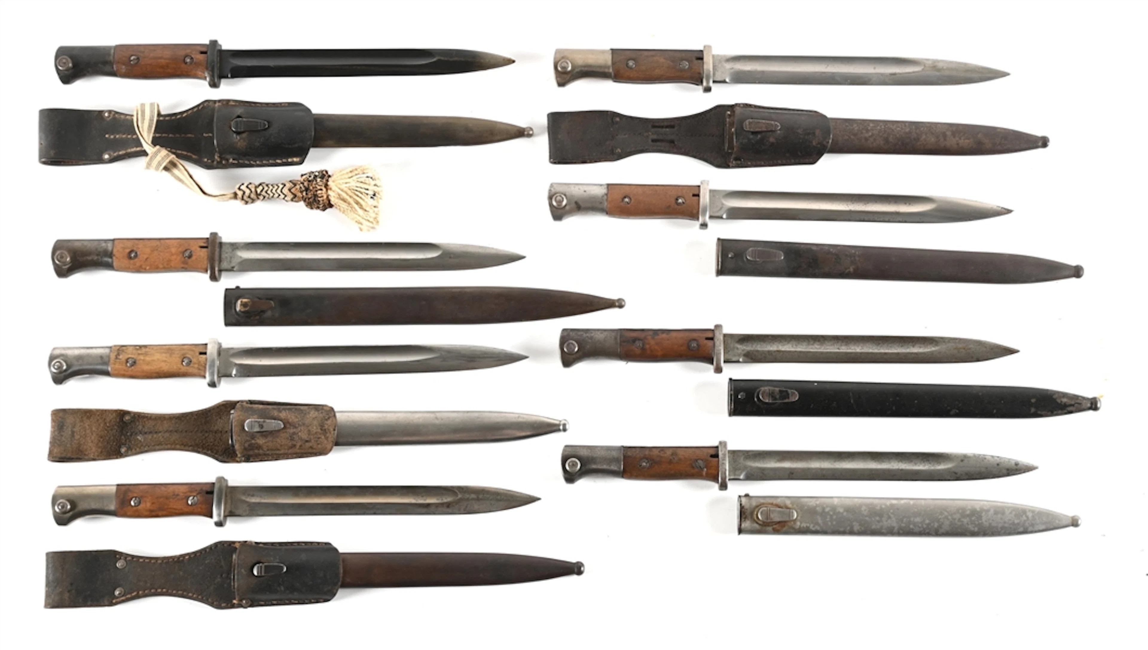 LOT OF 8: GERMAN 84/98 SECOND PATTERN BAYONETS.