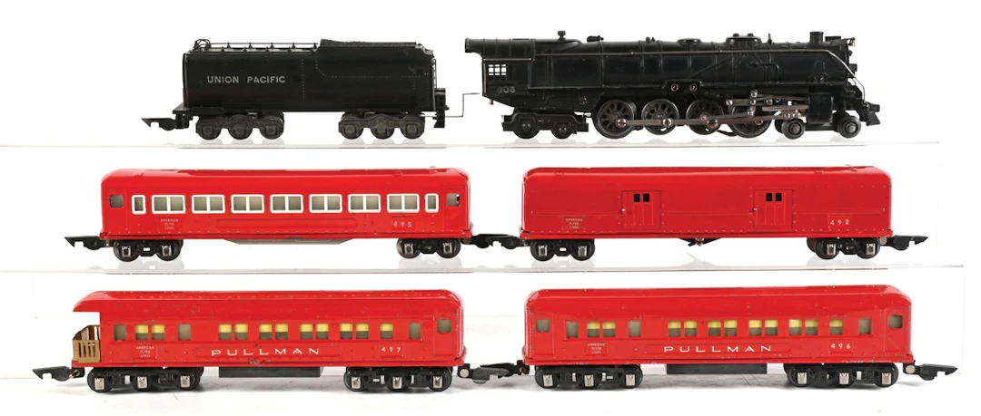 PRE-WAR AMERICAN FLYER O-GA. NO. 806 STEAM PASSENGER SET