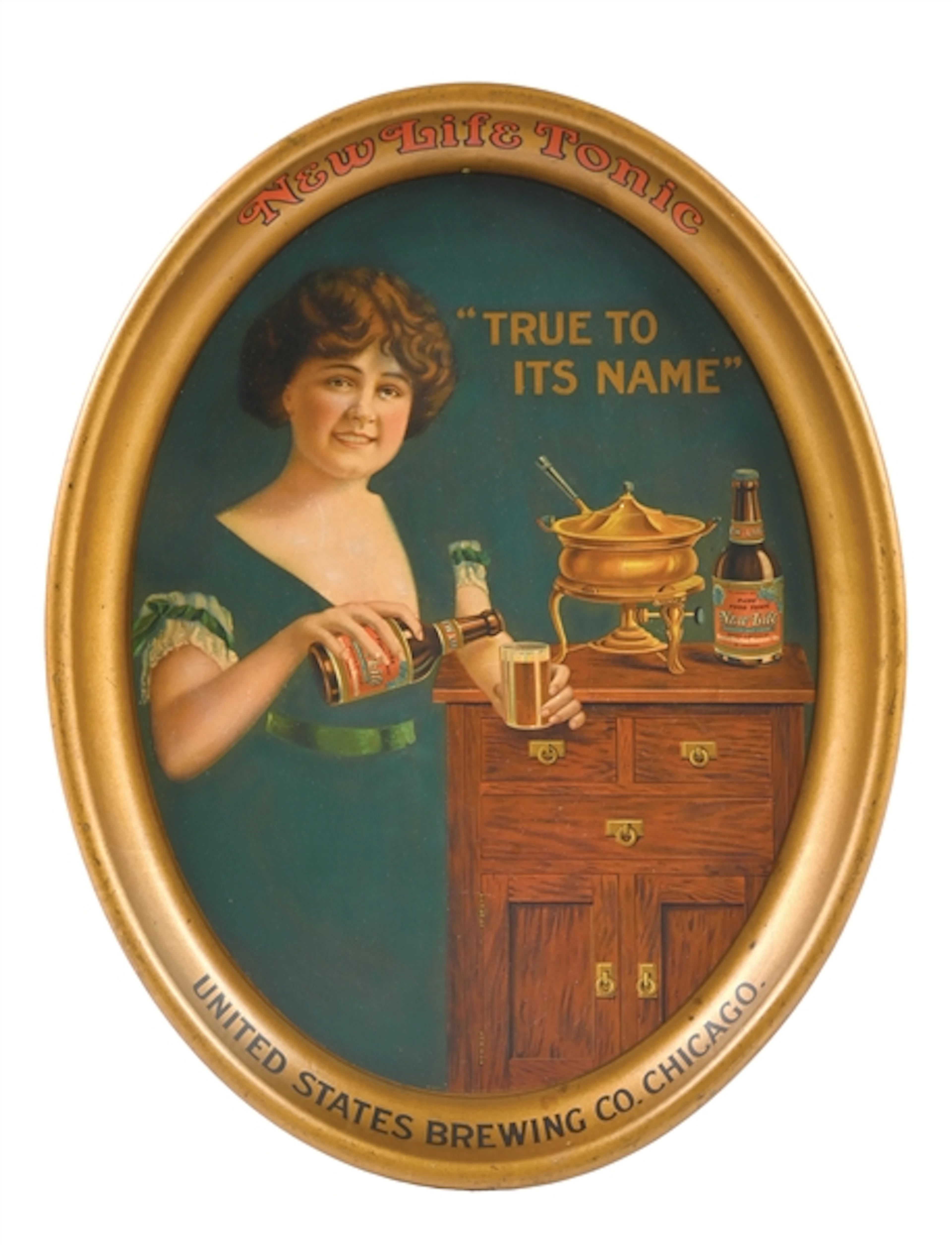 UNITED STATES BREWING CO. NEW LIFE TONIC BEER TRAY