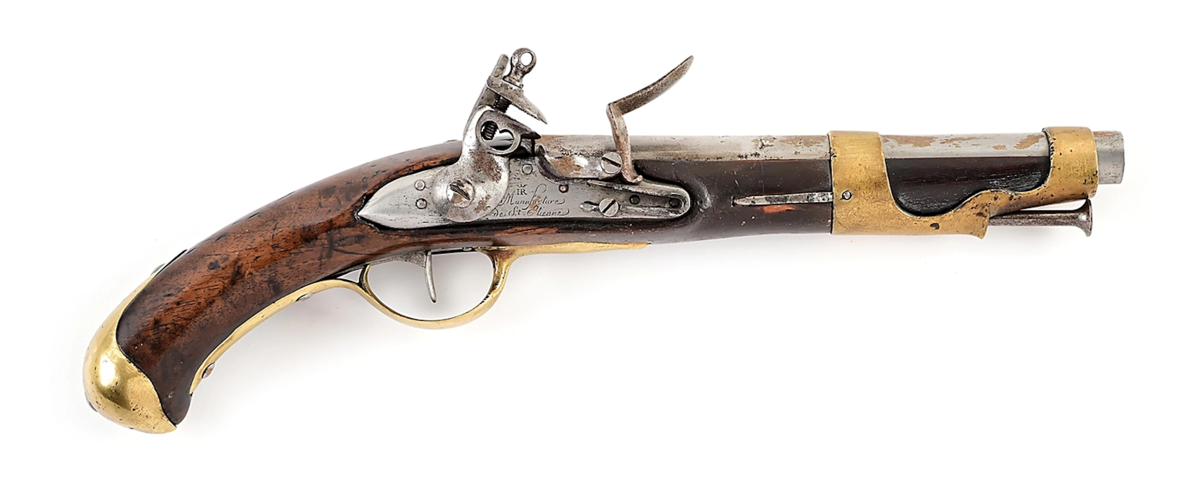 (A) FRENCH MODEL 1763/73 FLINTLOCK ST. ETIENNE FLINTLOCK PISTOL
