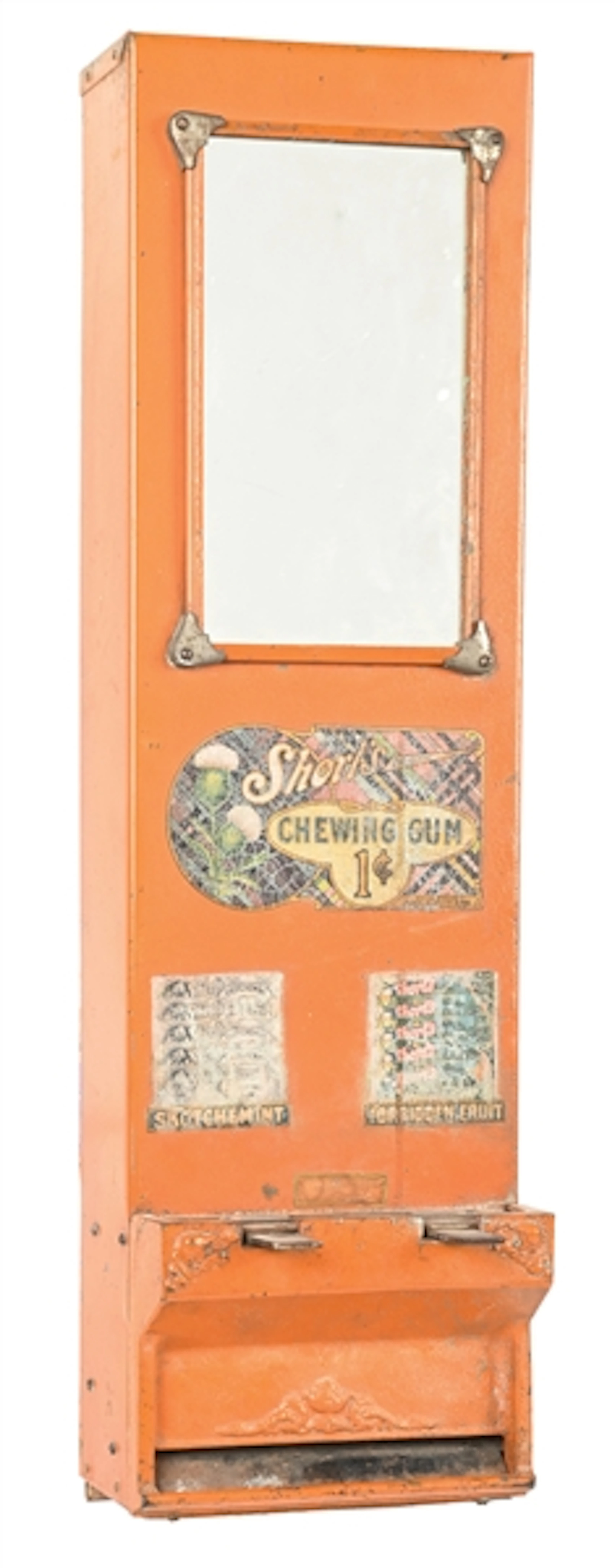 1¢ GRISWOLD MFG. CO. "SHORT'S" CHEWING GUM DISPENSER
