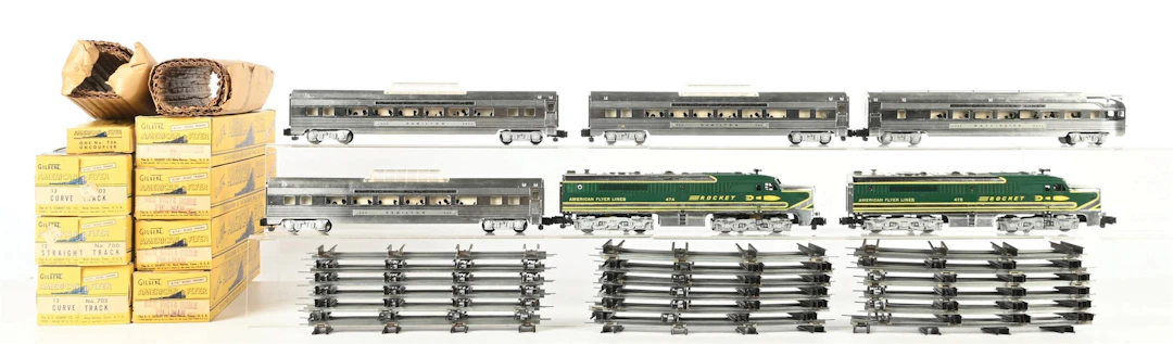 AMERICAN FLYER S. GAUGE NO. K-5364W ROCKET DIESEL PASSENGER SET