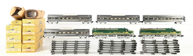 AMERICAN FLYER S. GAUGE NO. K-5364W ROCKET DIESEL PASSENGER SET