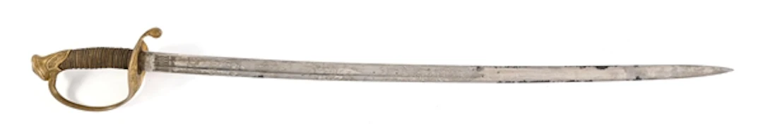 US CIVIL WAR M1850 OFFICER'S SWORD BY C. ROBY.