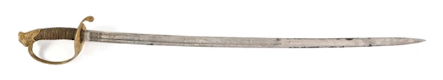 US CIVIL WAR M1850 OFFICER'S SWORD BY C. ROBY.