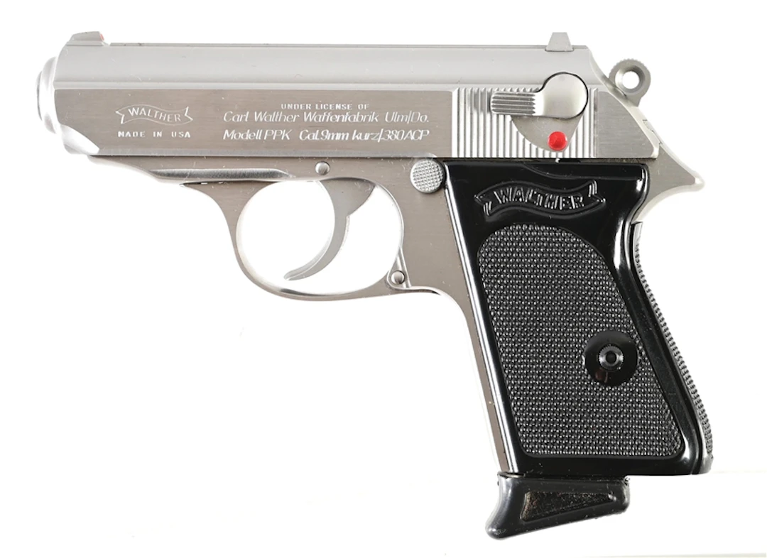 (M) STAINLESS INTERARMS USA WALTHER PPK .380 SEMI-AUTOMATIC PISTOL.